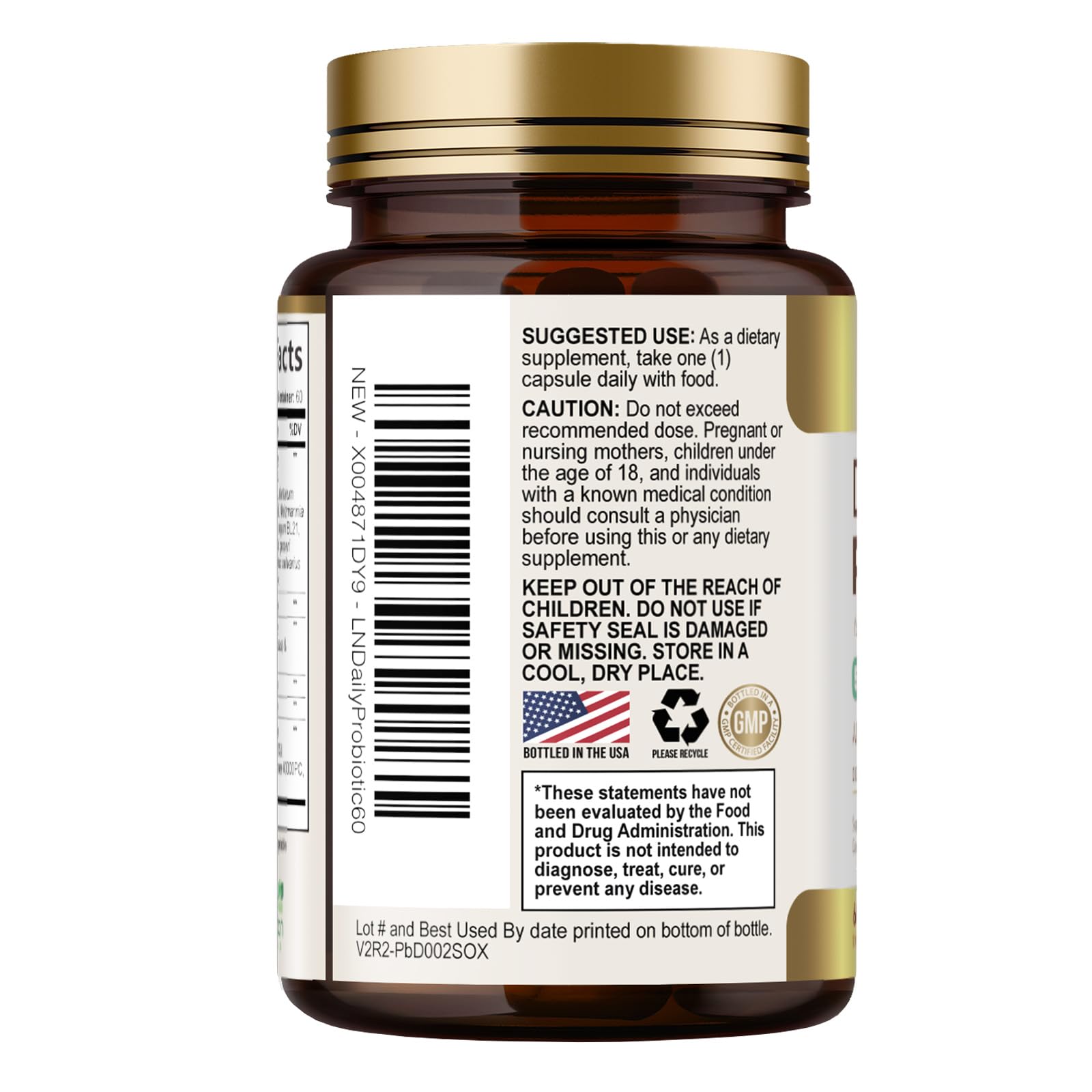 Probiotics 50 Billion CFU per Serving - 10 Strains + Prebiotics - Digestive Health, Gut & Immune Support - Occasional Constipation, Gas & Bloating Support for Women & Men, Bottled USA - 60 Capsules Health Nutrition Naturals uk supplements