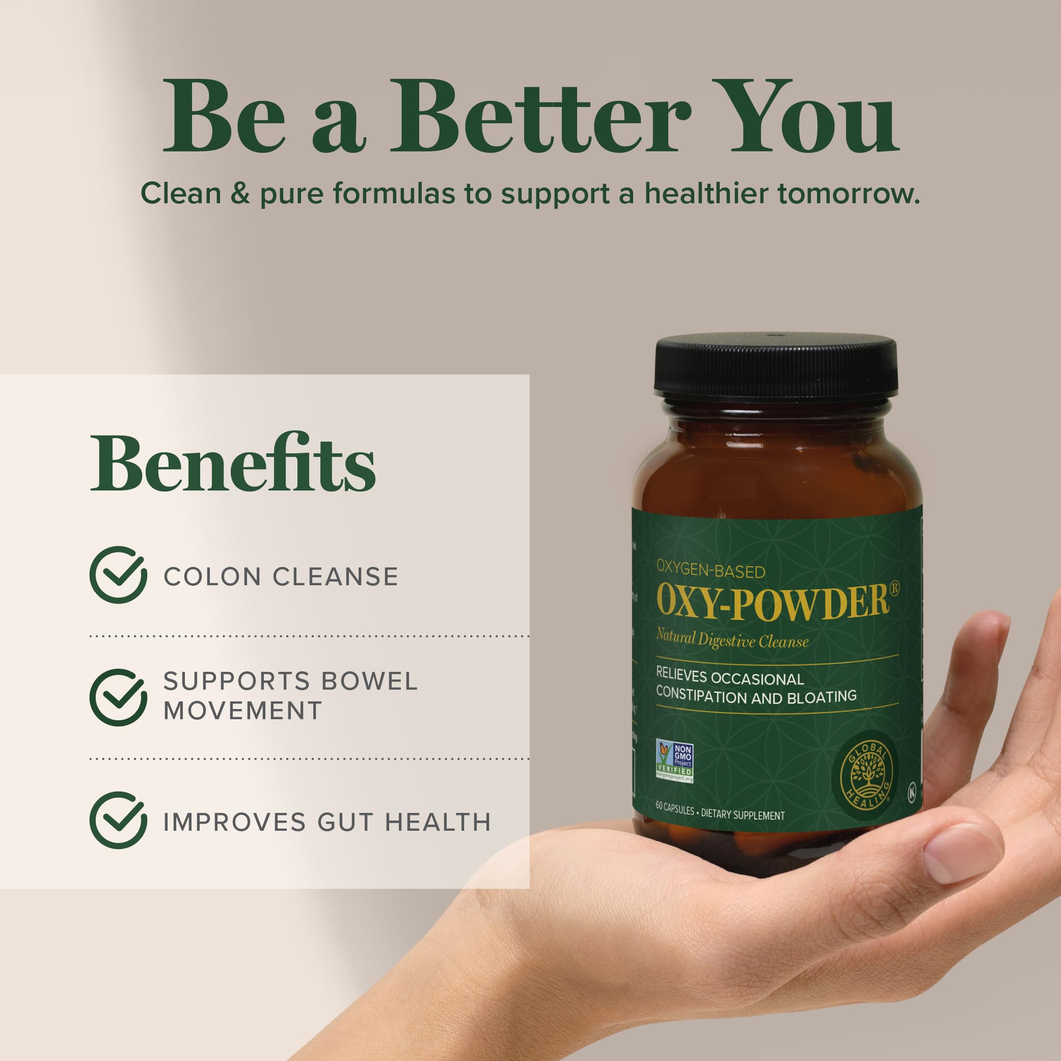 Global Healing Oxy-Powder Colon Cleanse, Constipation Relief for Women & Men, Magnesium Oxide Colon Cleanser & Detox for Weight Loss, Gut Cleanse Detox for Women and Men Global Healing Center uk supplements