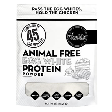 Healthier Comforts Animal-Free Egg White Protein Powder | Make Vegan Egg Omelets, Angel Food Cake, Meringue, Protein Shakes | Whips and Binds Just Like Traditional Egg Whites (8 oz) Healthier Comforts uk supplements