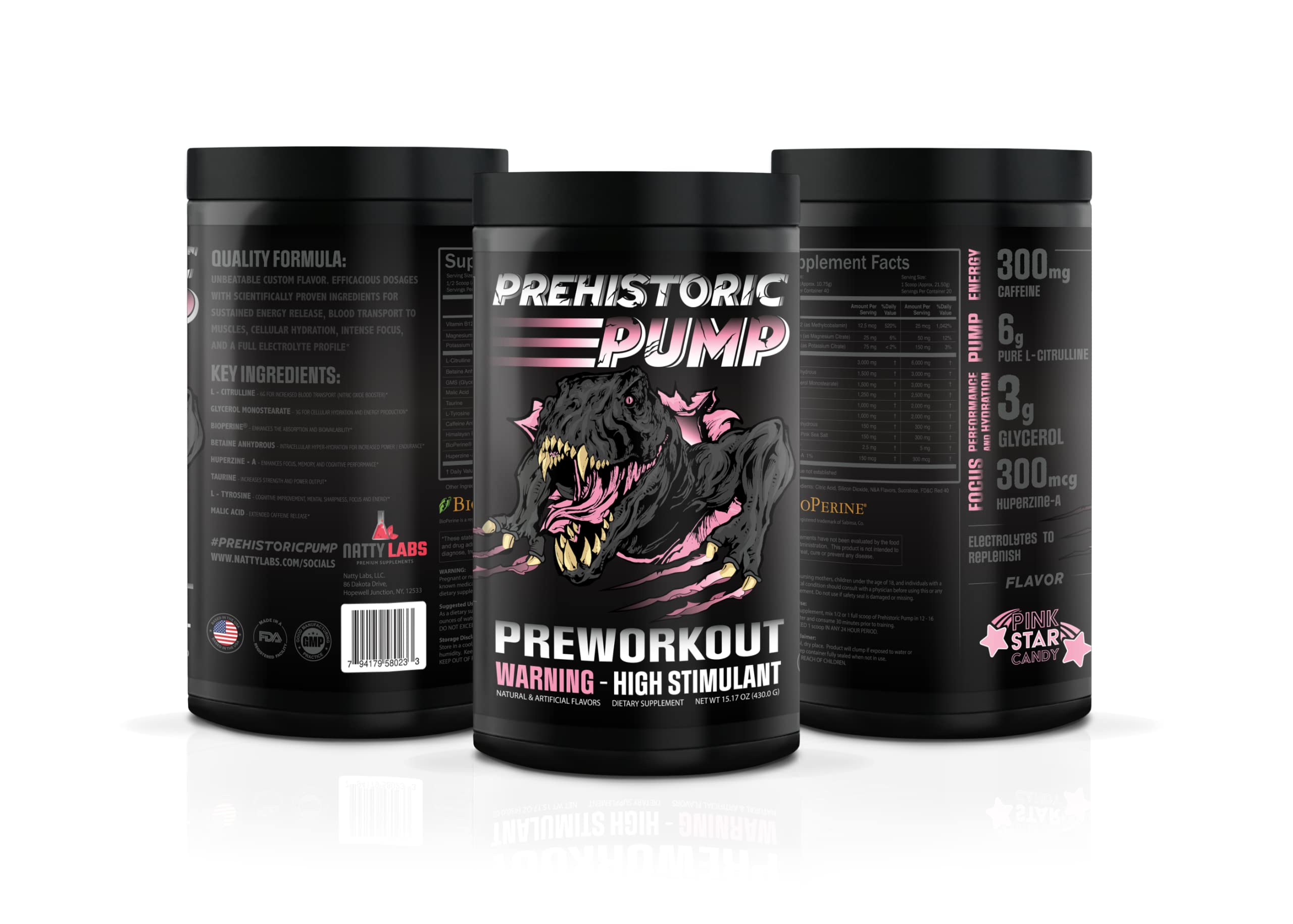 Natty Labs Prehistoric Pump Pre Workout - Preworkout Energy Supplement · 300mg Caffeine Natty Labs uk supplements