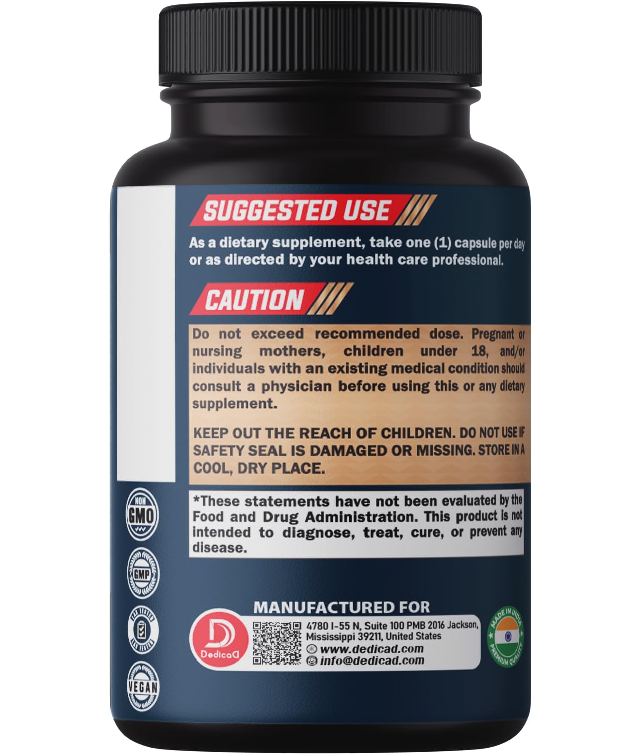 DEDICAD 12in1 Wormwood Black Walnut Clove Capsules - Immune, and Mood Support - 3 Month Supply - 90 Vegan Capsules DEDICAD uk supplements