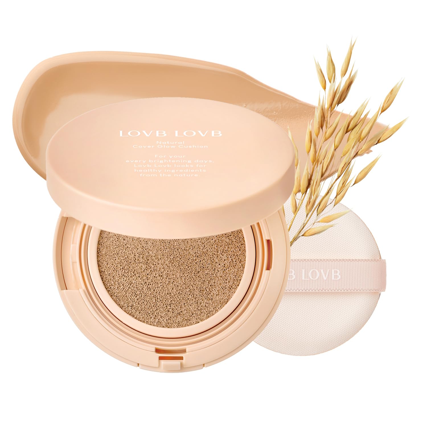 LOVB LOVB Natural Cover Glow Cushion Foundation | Satin Radiant Finish | Korean Foundation Makeup | Long-Lasting Natural Coverage | for All Skin Types 0.42 oz. (23N Natural Beige) LOVB LOVB uk supplements