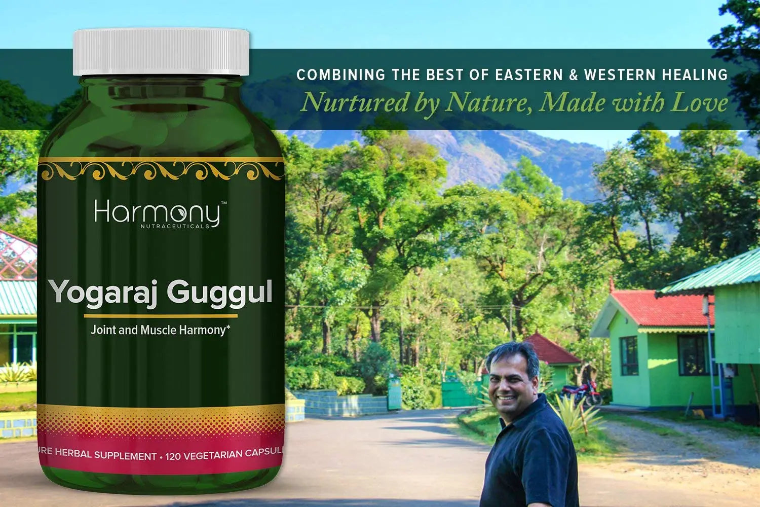 Harmony Nutraceuticals Yogaraj Guggulu - Organic - 120 Capsules - Ayurvedic Herbs for Pain in The Muscles, Nerves & Joints Harmony Nutraceuticals uk supplements