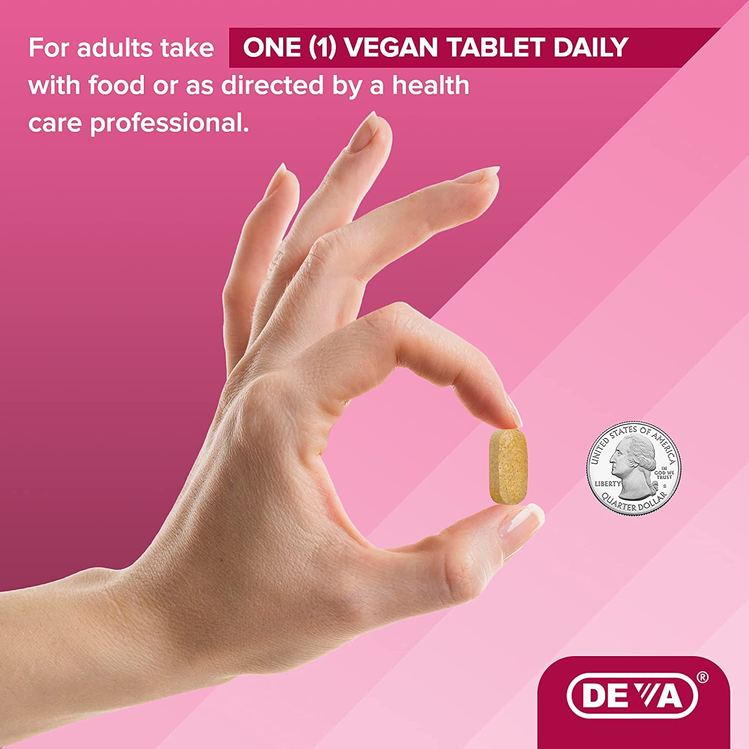 DEVA Vegan Vitamins Hair, Nails & Skin Supplement with 500 mcg of Biotin Per Tablet 90 Tablets (Pack of 2) DEVA uk supplements