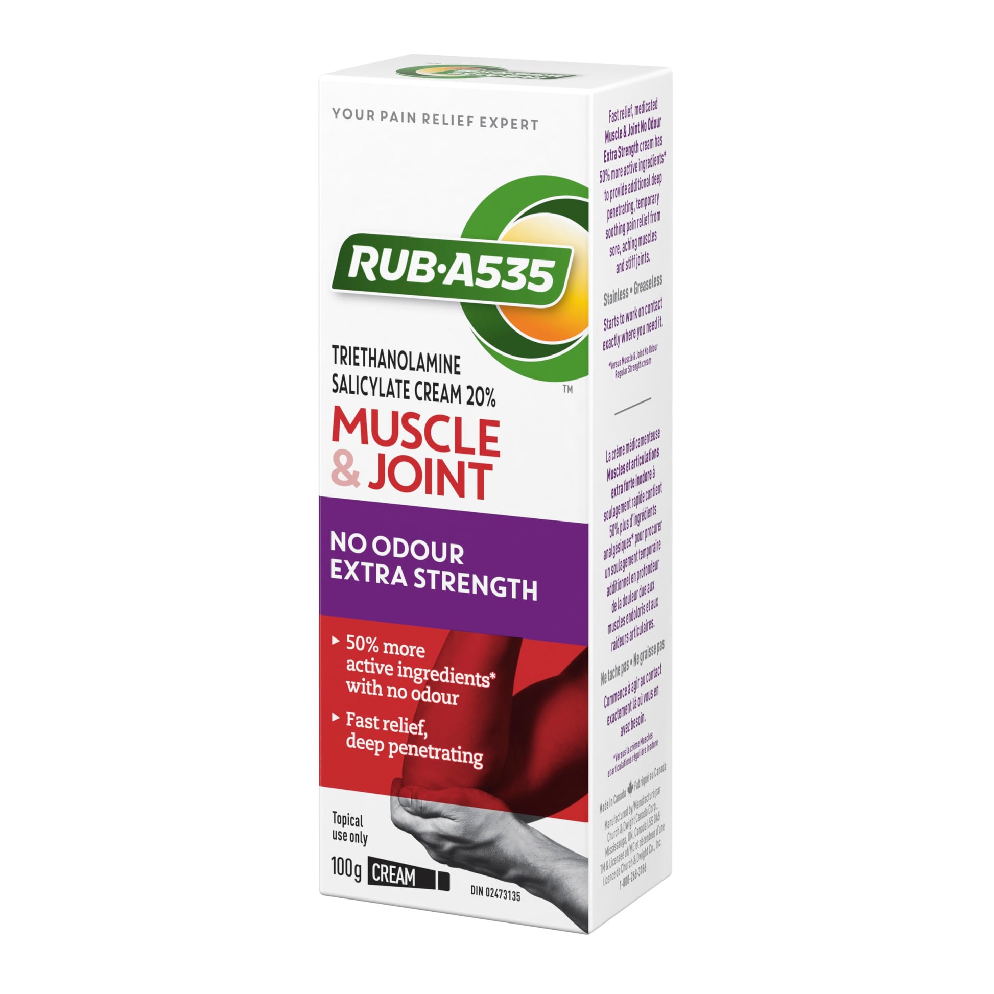 RUB A535 ULTRA STRENGTH NO ODOUR CREAM For Deep Penetrating Relief of Muscle, Joint & Arthritic Pain 100 g Rub A535 uk supplements