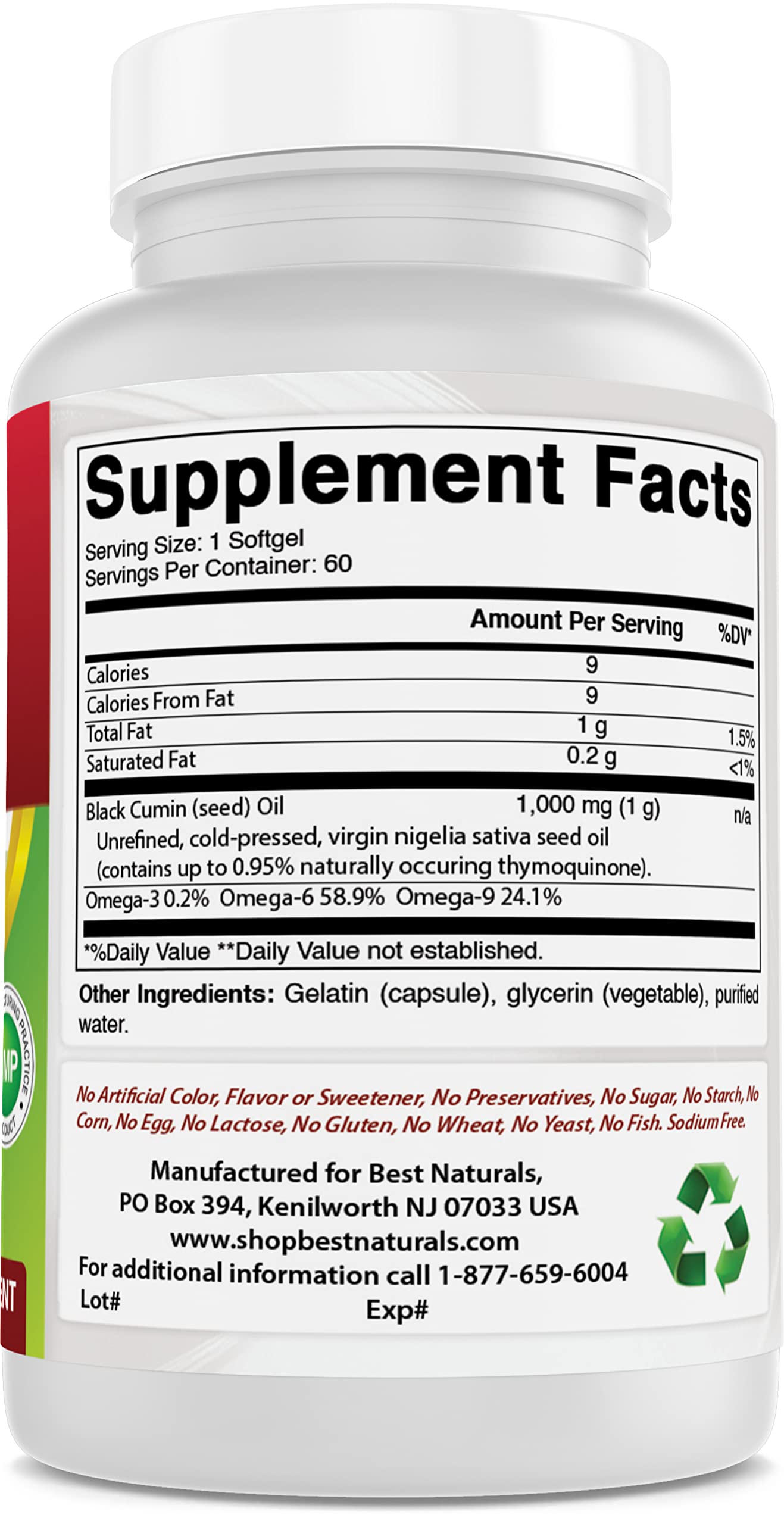 Best Naturals 2 Packs Black Seed Oil Capsules 1000 mg (Non-GMO) Nigella Sativa Best Naturals uk supplements