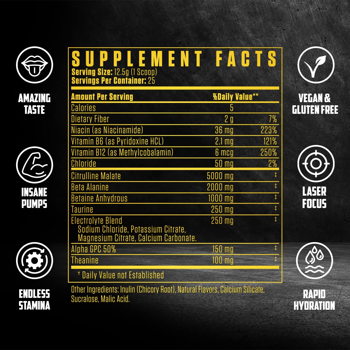 HydraPump | #1 New Stim Free Pre Workout Powder w/ Nitric Oxide Booster, Electrolytes EPN Supplements uk supplements
