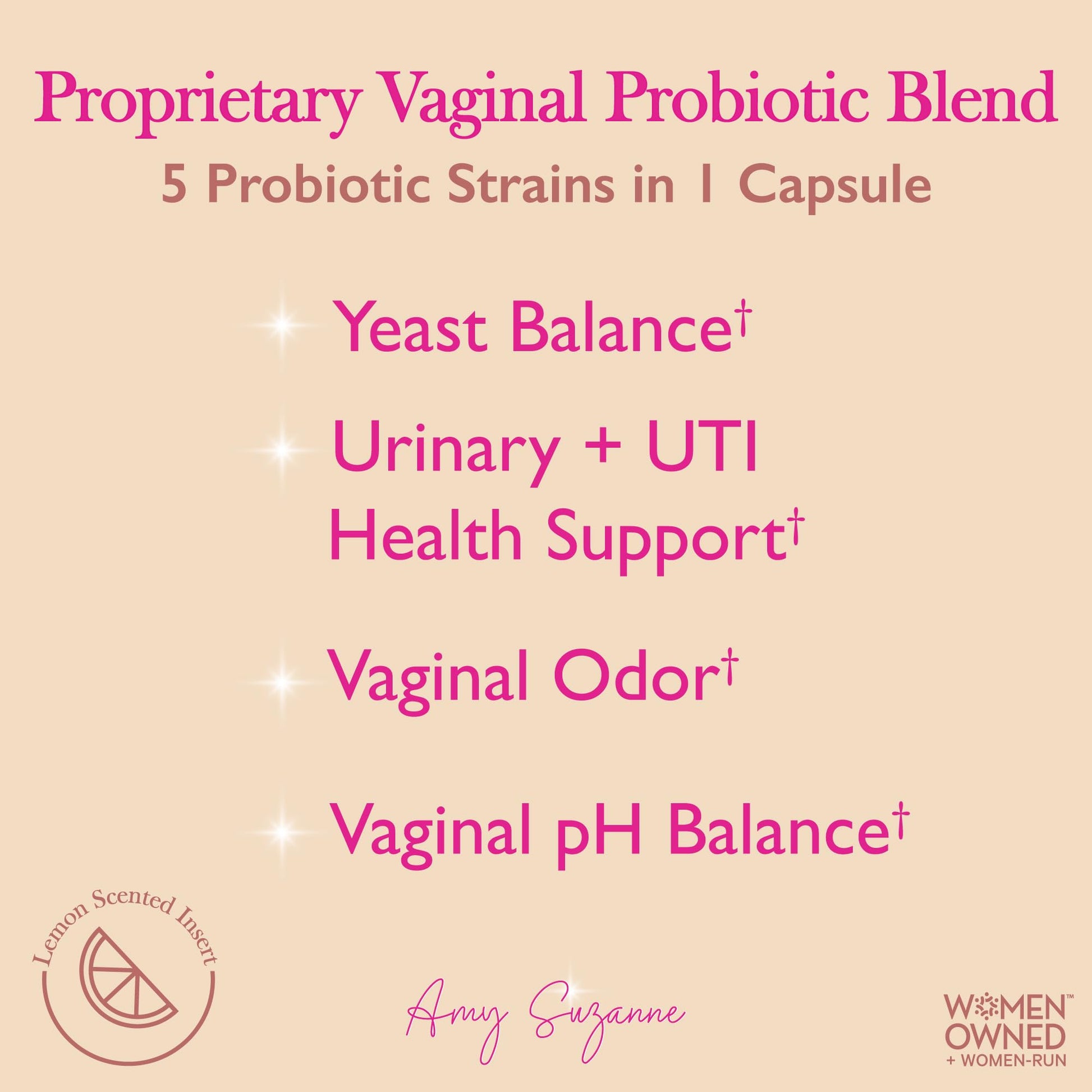Amy Suzanne Vaginal Probiotics for Women - 10 Billion CFU Probiotic for pH Balance and Urinary Tract Health Amy Suzanne uk supplements