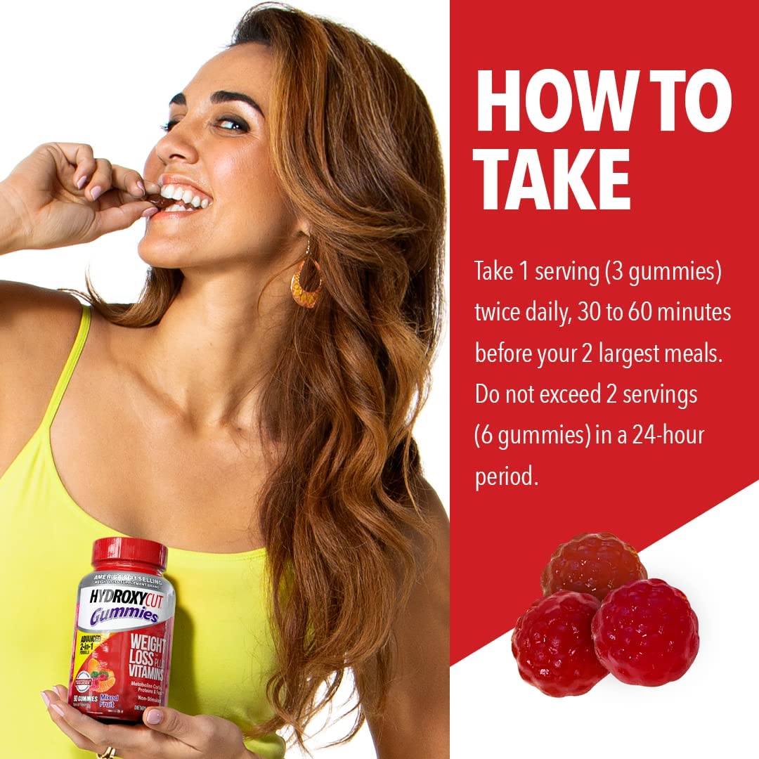 Hydroxycut Caffeine-Free Gummy for Women & Men | 15 Essential Vitamins & Minerals Hydroxycut uk supplements