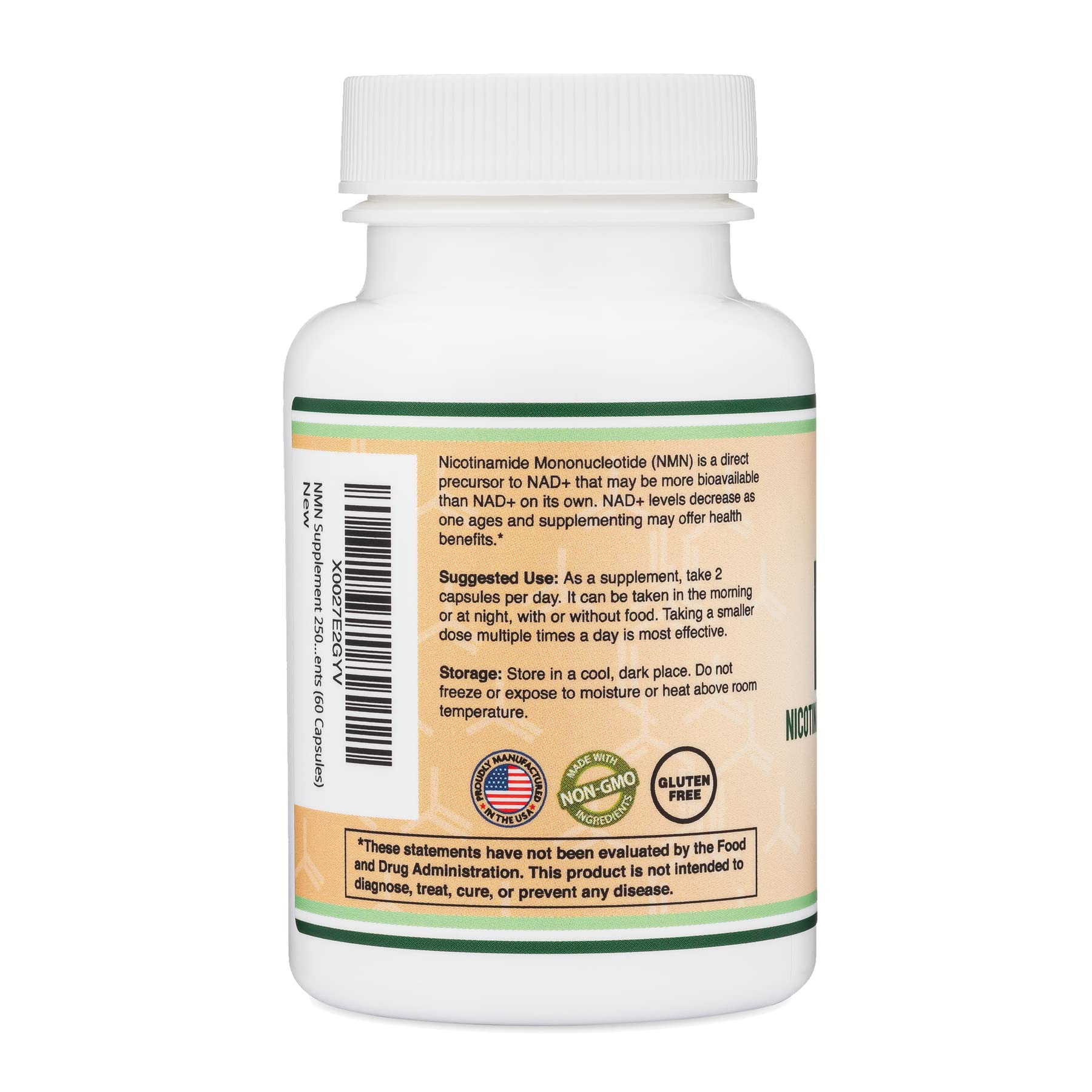 Double Wood Supplements NMN (Nicotinamide Mononucleotide) 250mg, 60 Capsules - 30 Servings, Gluten Free Double Wood Supplements uk supplements