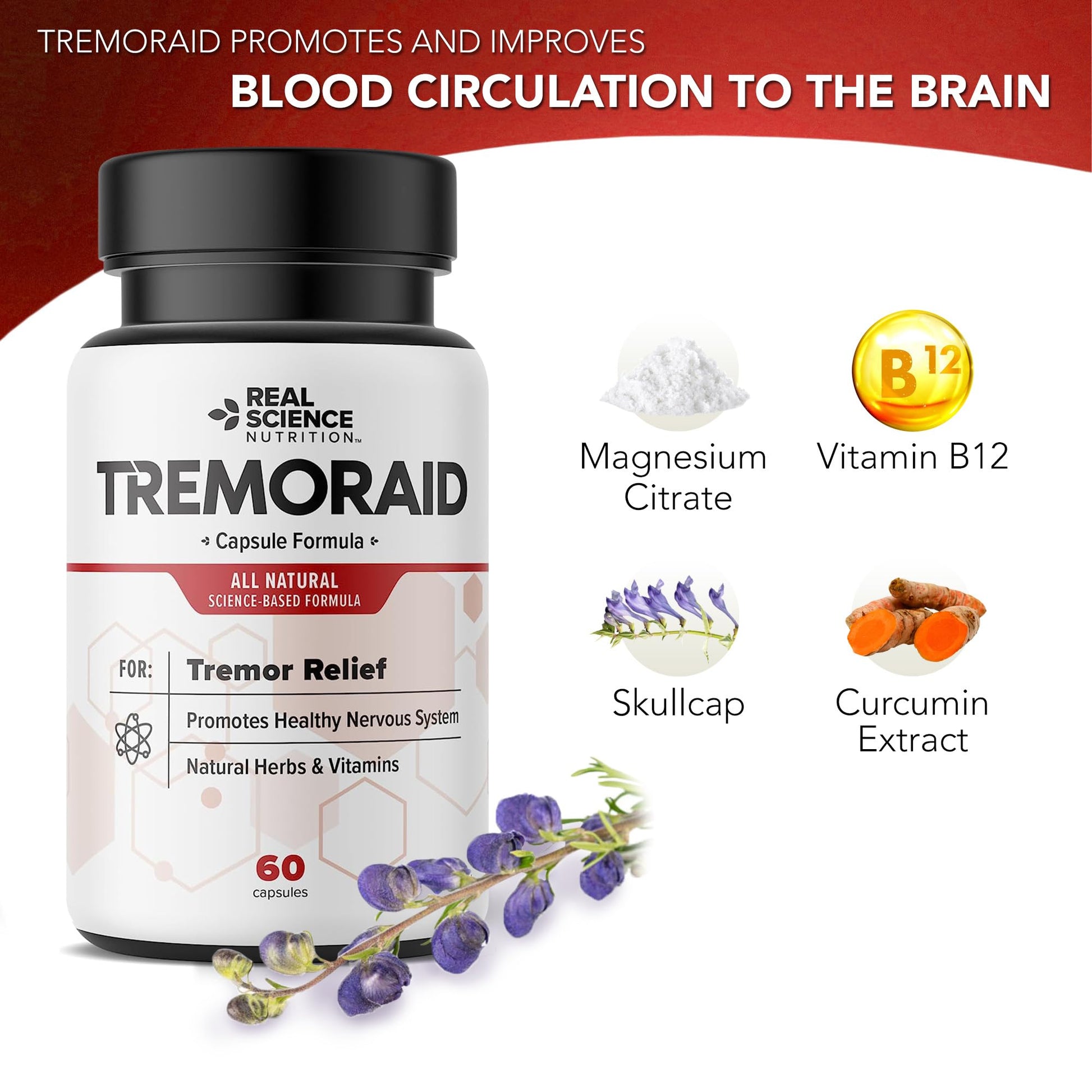 Tremoraid Essential Tremor Relief Supplements (60 Caps)* (3 Bottles) Tremoraid uk supplements