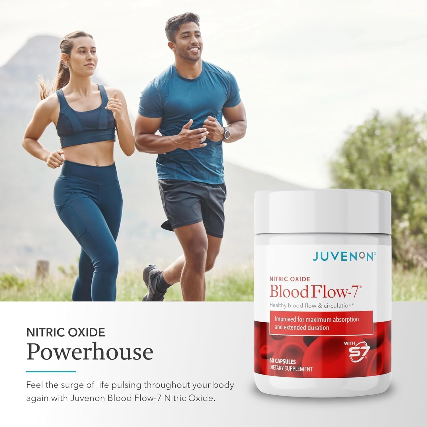 Juvenon Maximum Male BloodFlow-7 Nitric Oxide Supplement with Nitrosigine + Alpha Gold Male Juvenon uk supplements
