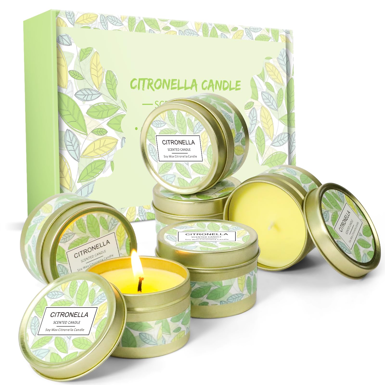 Citronella Candles Outdoor, Scented Candles, Summer Soy Wax Candles, Lemongrass Candles STRN uk supplements