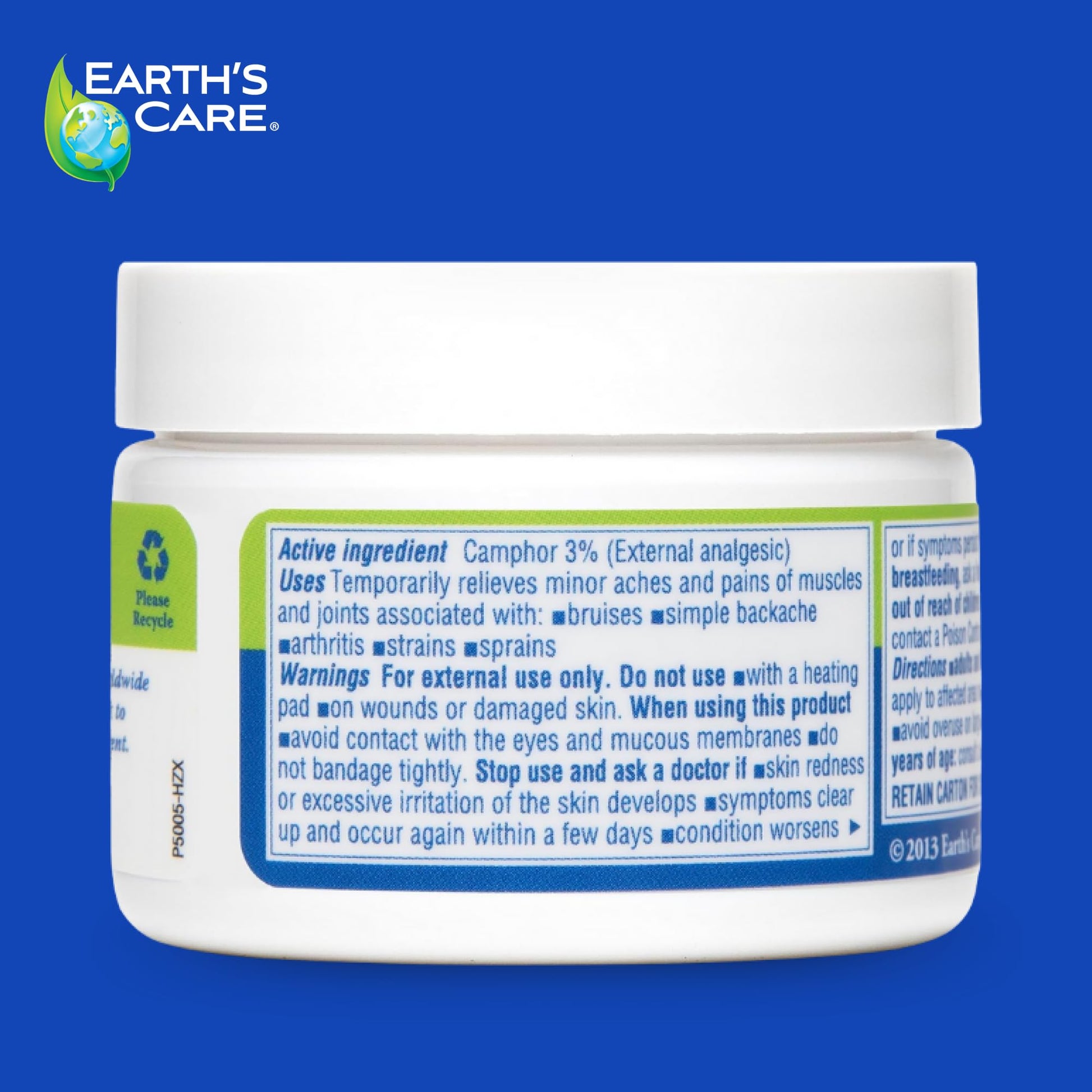 Earth's Care Muscle & Joint Rub - for Sore Muscles, Bruises, Aches and Strains - 2.5 OZ. Earth's Care uk supplements