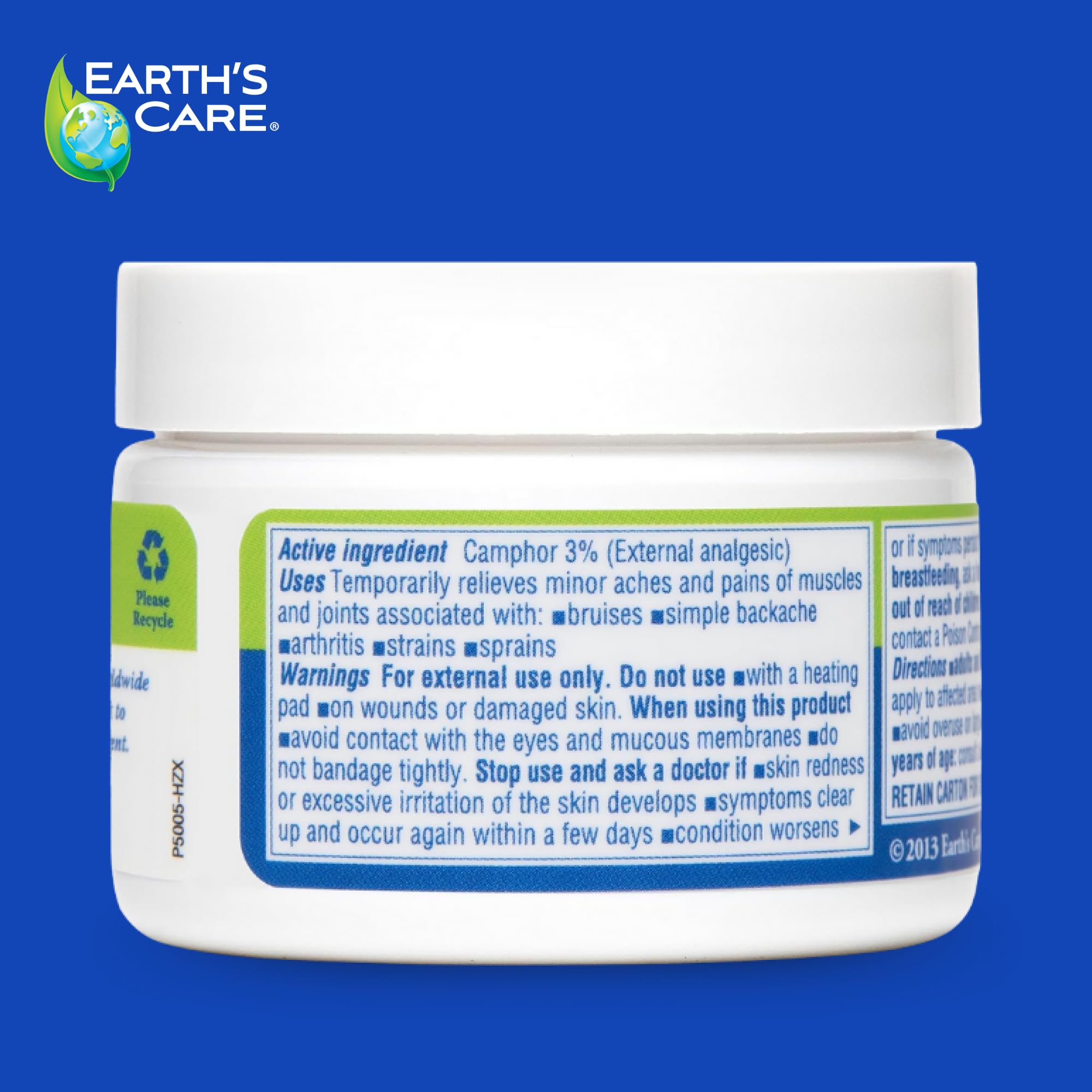 Earth's Care Muscle & Joint Rub - for Sore Muscles, Bruises, Aches and Strains - 2.5 OZ. Earth's Care uk supplements