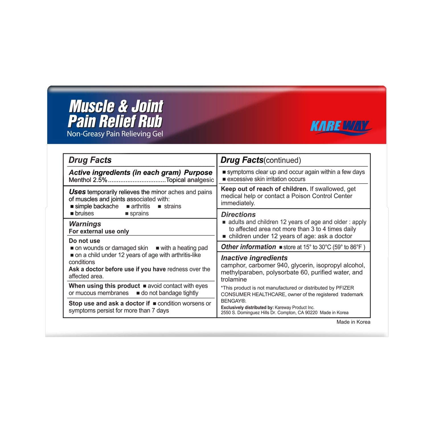Pure-Aid Muscle & Joint Pain Relief Rub, Fast Relief from Minor Arthritis, Backache, Muscle & Joint Pain Non-Greasy Cream, 2oz (4pk) Pure-Aid uk supplements