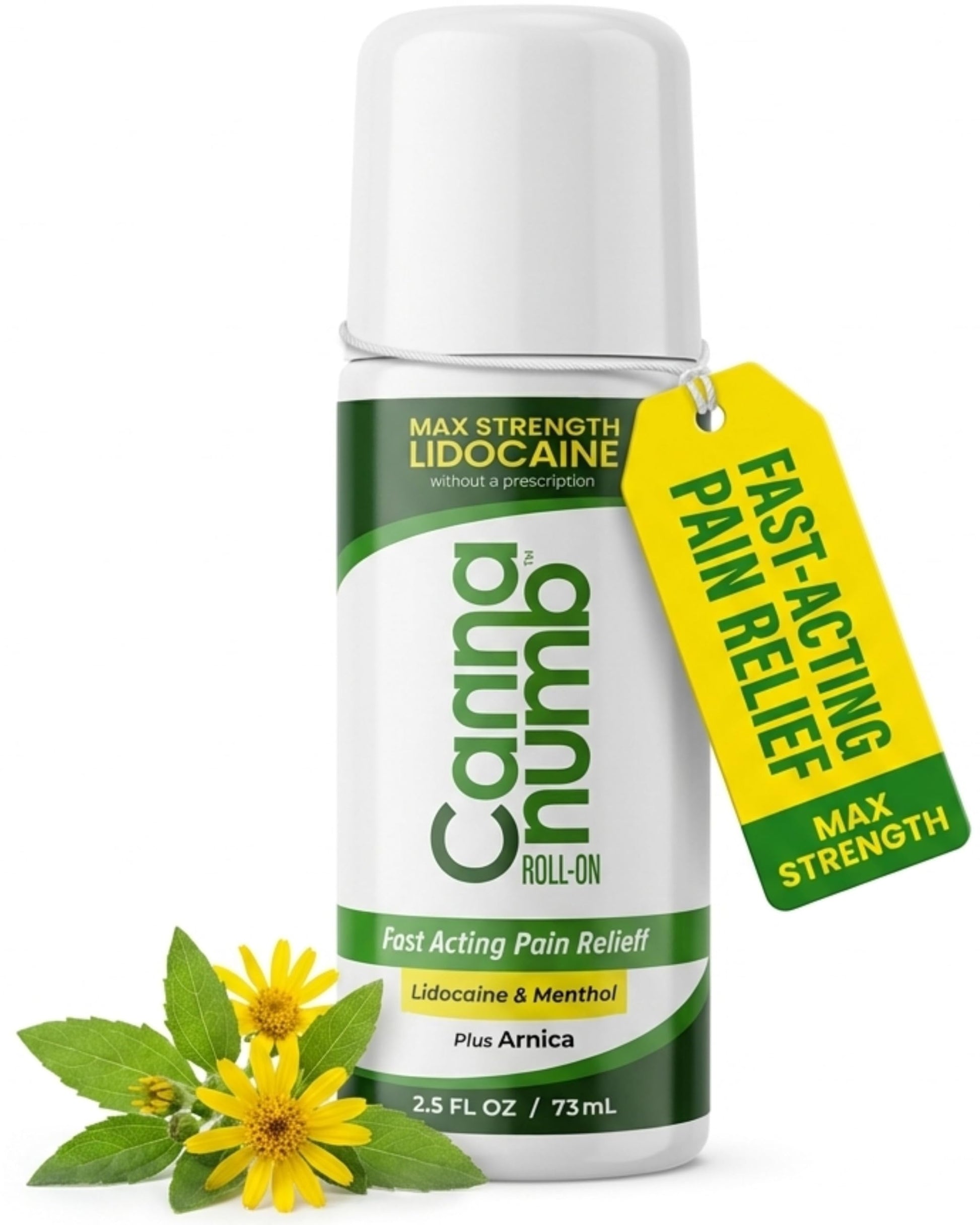 Cannanumb Pain Relief Roll On with Lidocaine, Fast Acting Pain Relief with Arnica + Boswellia + Menthol - 2.5oz Cannanumb uk supplements