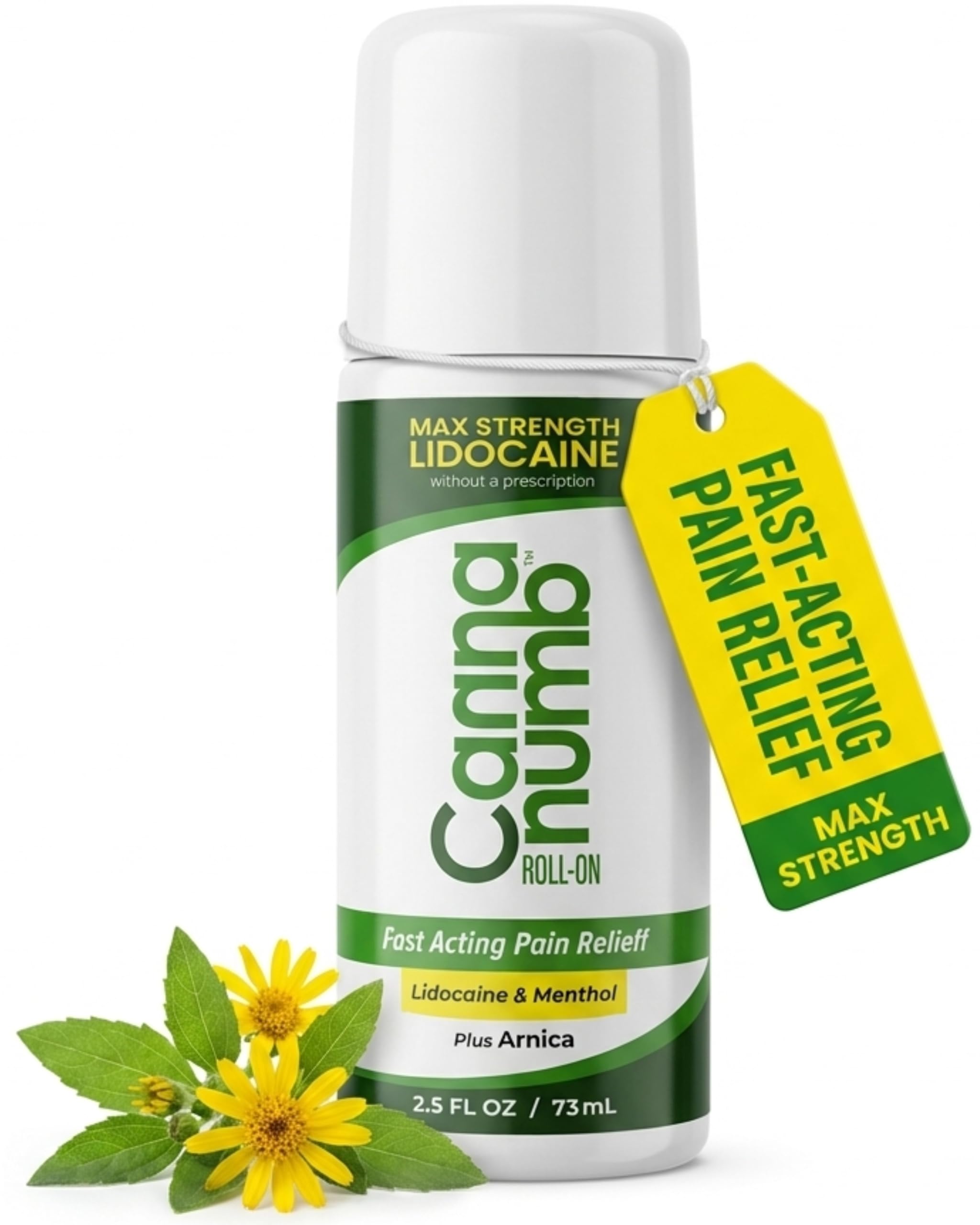 Cannanumb Pain Relief Roll On with Lidocaine, Fast Acting Pain Relief with Arnica + Boswellia + Menthol - 2.5oz Cannanumb uk supplements