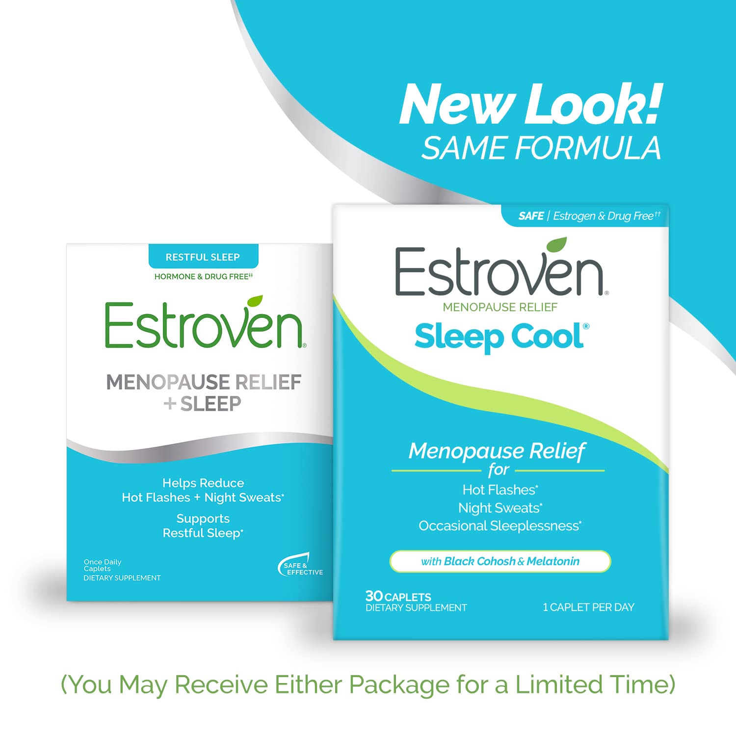 Estroven Sleep Cool for Menopause Relief, 30 Ct, Sleep Support Supplement With Clinically Proven Ingredients to Relieve Menopause Symptoms plus Night Sweats & Hot Flash Relief, Drug-No & Gluten-No Estroven uk supplements