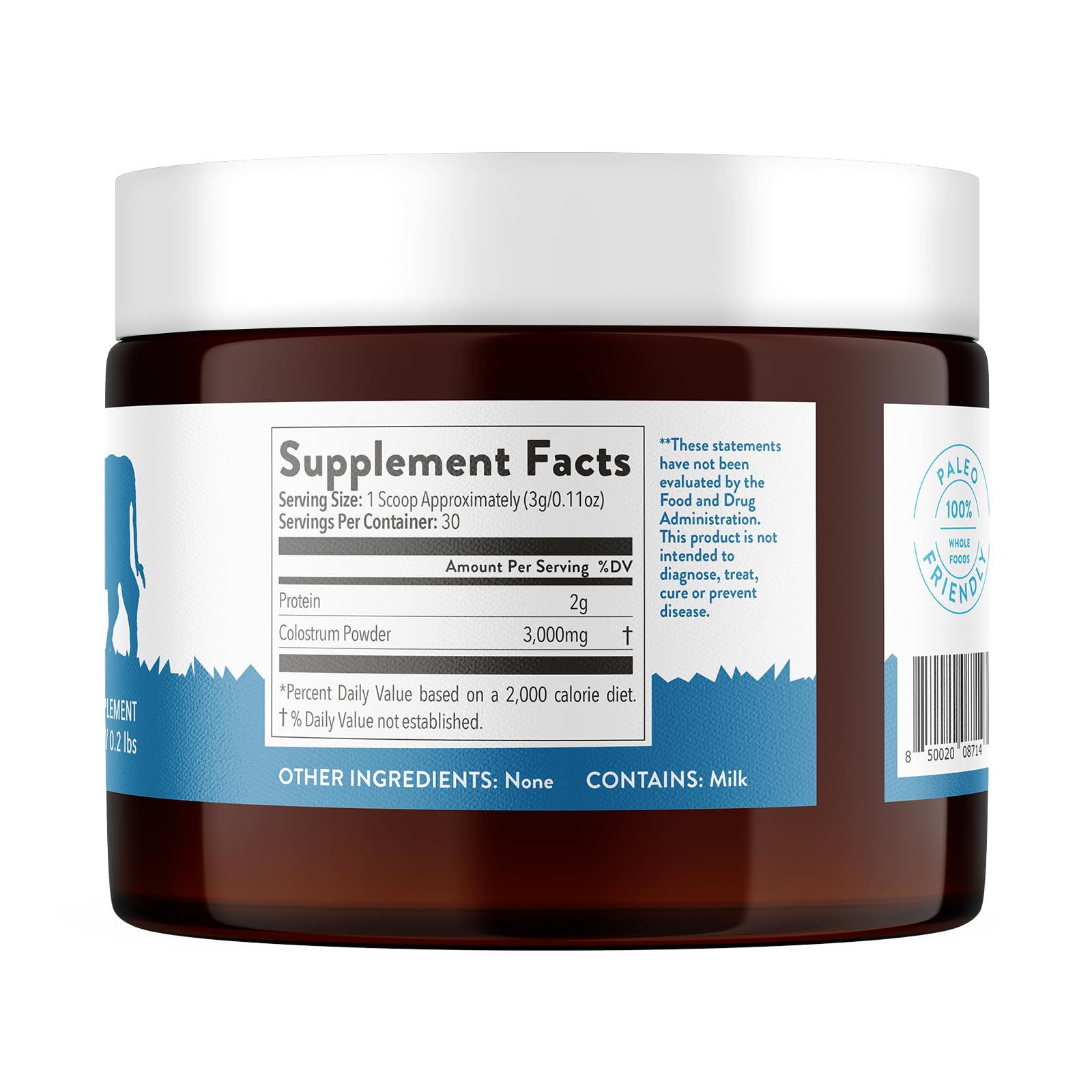 Equip Foods Core Colostrum - 100% Grass Fed Colostrum Powder 3,000mg, 40% IgG Equip uk supplements