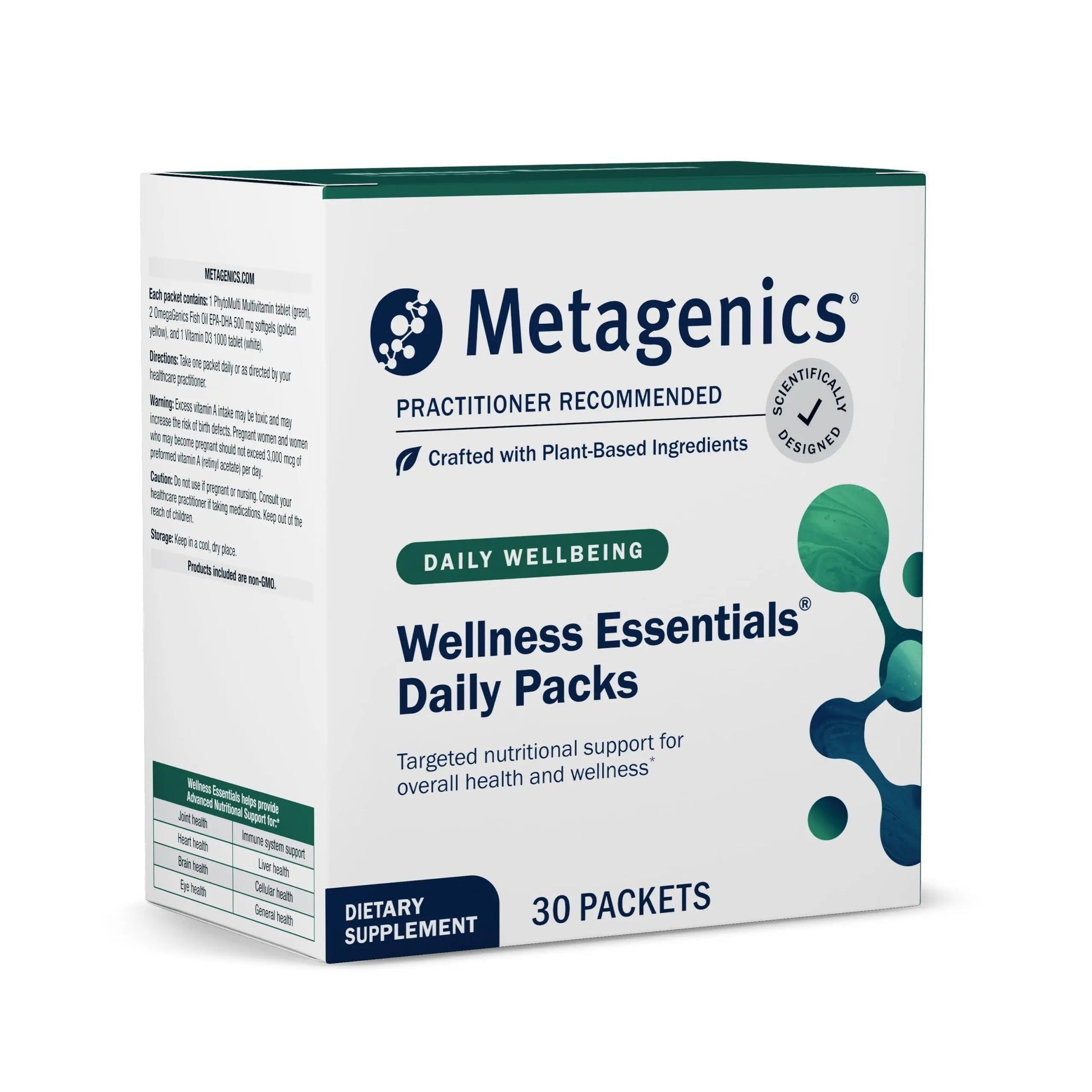 Metagenics Wellness Essentials Daily Packs - Multivitamin & Omega-3 Packets with Vitamins A, C, D, E & B - Supports Heart, Brain, Immune & Bone Health Metagenics uk supplements