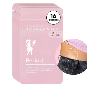 The Good Patch Period Patch with Hemp for Cramps, Sustained Release for up to 12 Hours, Natural Patch with Hemp, Black Cohosh, Plant Powered Wearable Wellness (16 Total Patches) The Good Patch uk supplements