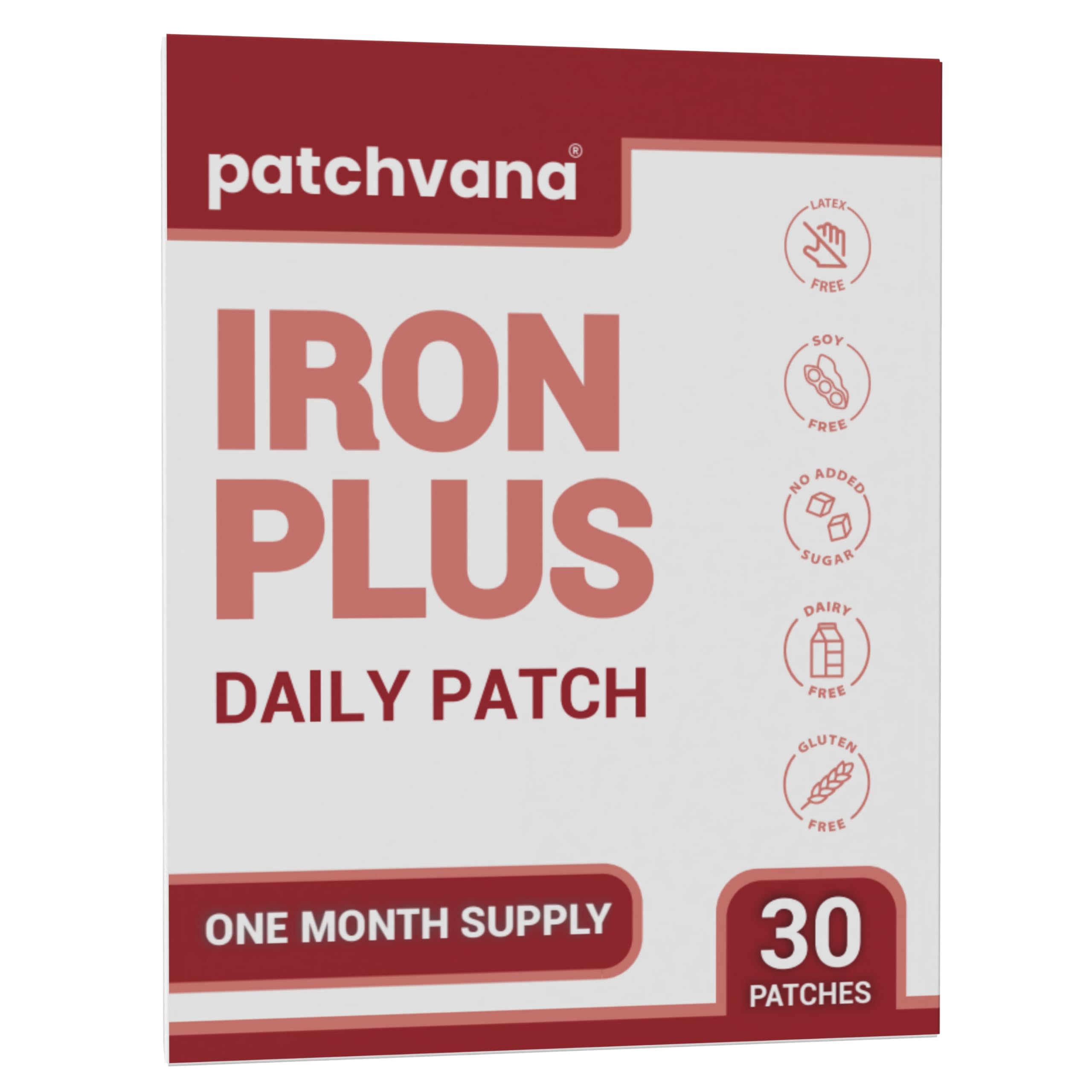 Patchvana Iron Plus Patch for Women & Men, 1 Month Supply, 30 Patches Patchvana uk supplements