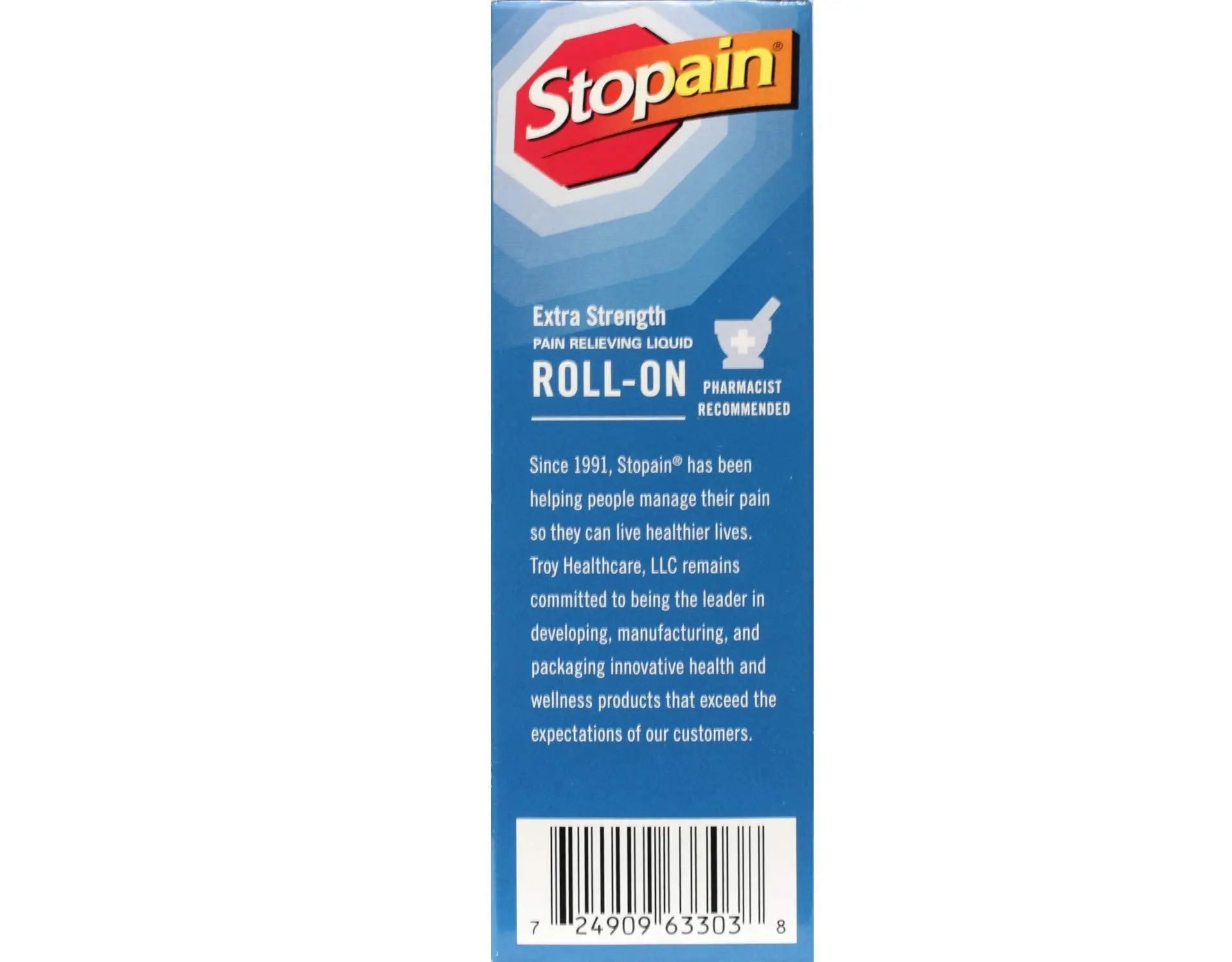 Stopain Pain Relief Roll On Gel 3oz (4 Pack) USA Made, Max Strength Fast Acting with MSM, Glucosamine, Menthol for Lower Back, Knee, Neck, HSA FSA Approved Topical Analgesic Products Stopain uk supplements