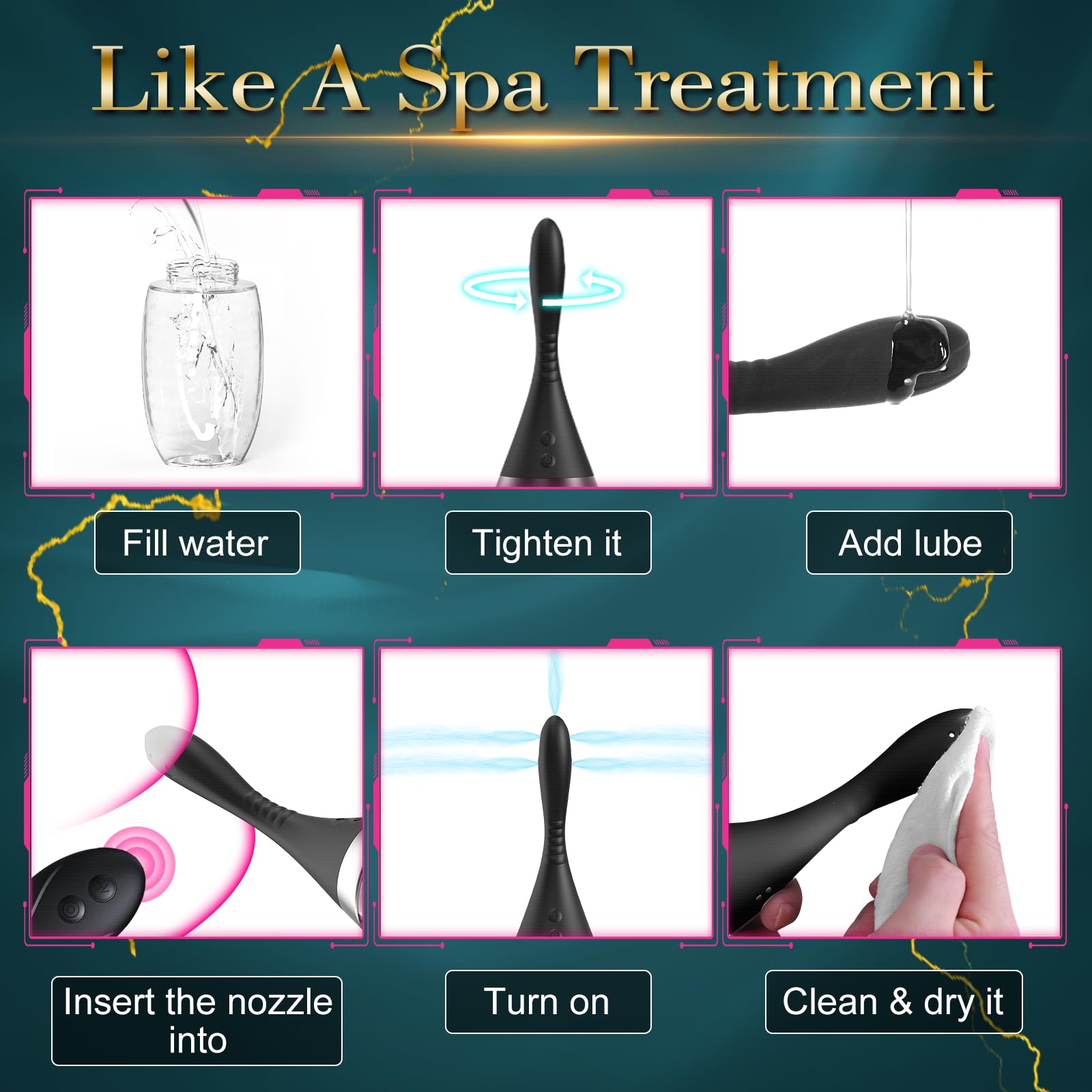 15oz Electric Enema Bulb -Remote Anal Douche, 3 Enema Speeds,Bendable Enema Douche SEXY SLAVE uk supplements
