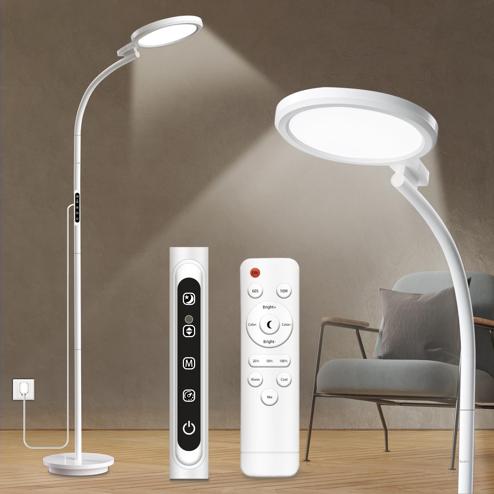 Sunlamlux Light Therapy Lamp, UV-Free Sun Light Therapy Lamp, 10000 Lux Floor Lamp Sunlamlux uk supplements