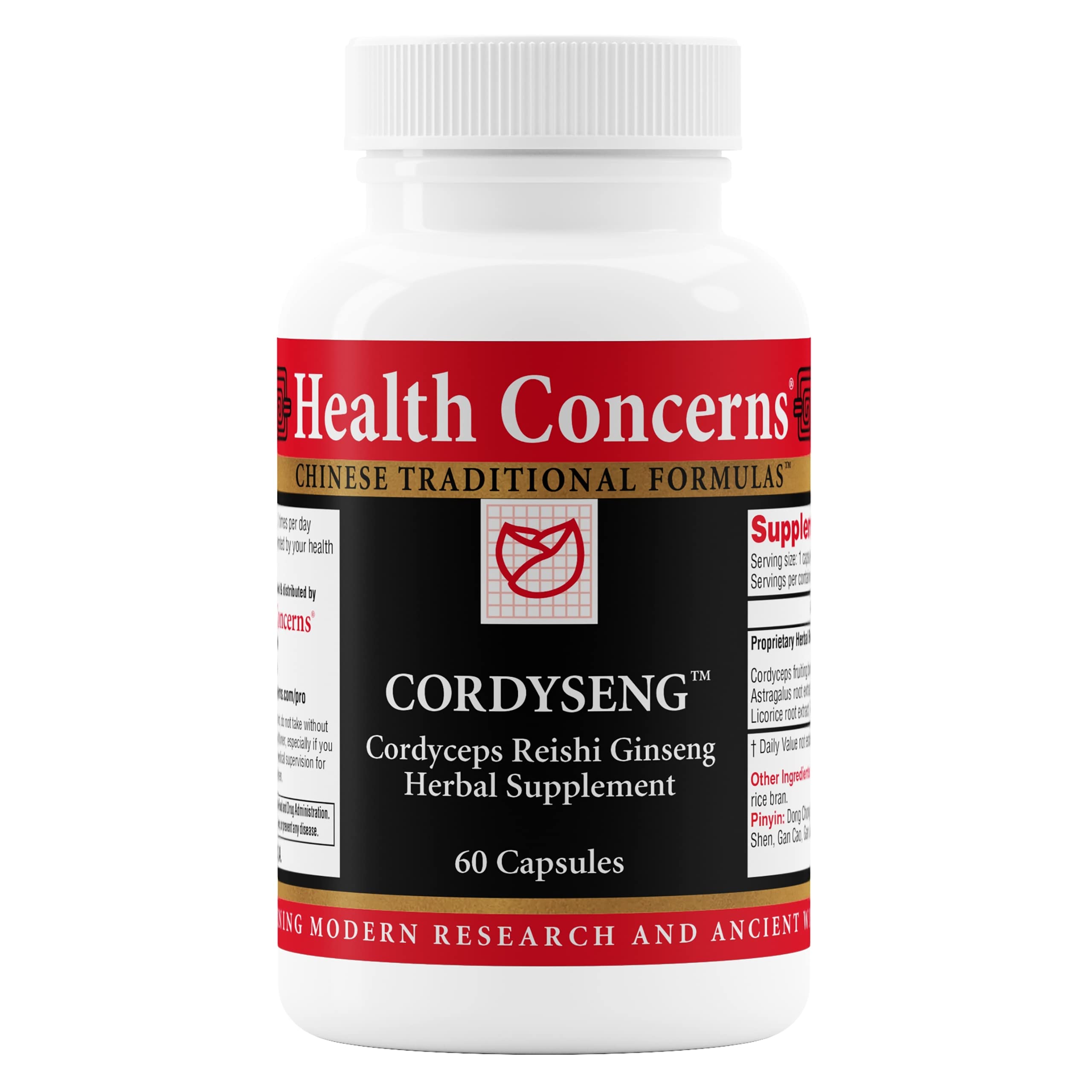Health Concerns CordySeng – Immune System Support Supplement – Cordyceps Reishi Ginseng Astragalus Adaptogen Blend – Traditional Chinese Medicine – Respiratory & Energy Support – 60 Capsules Health Concerns uk supplements