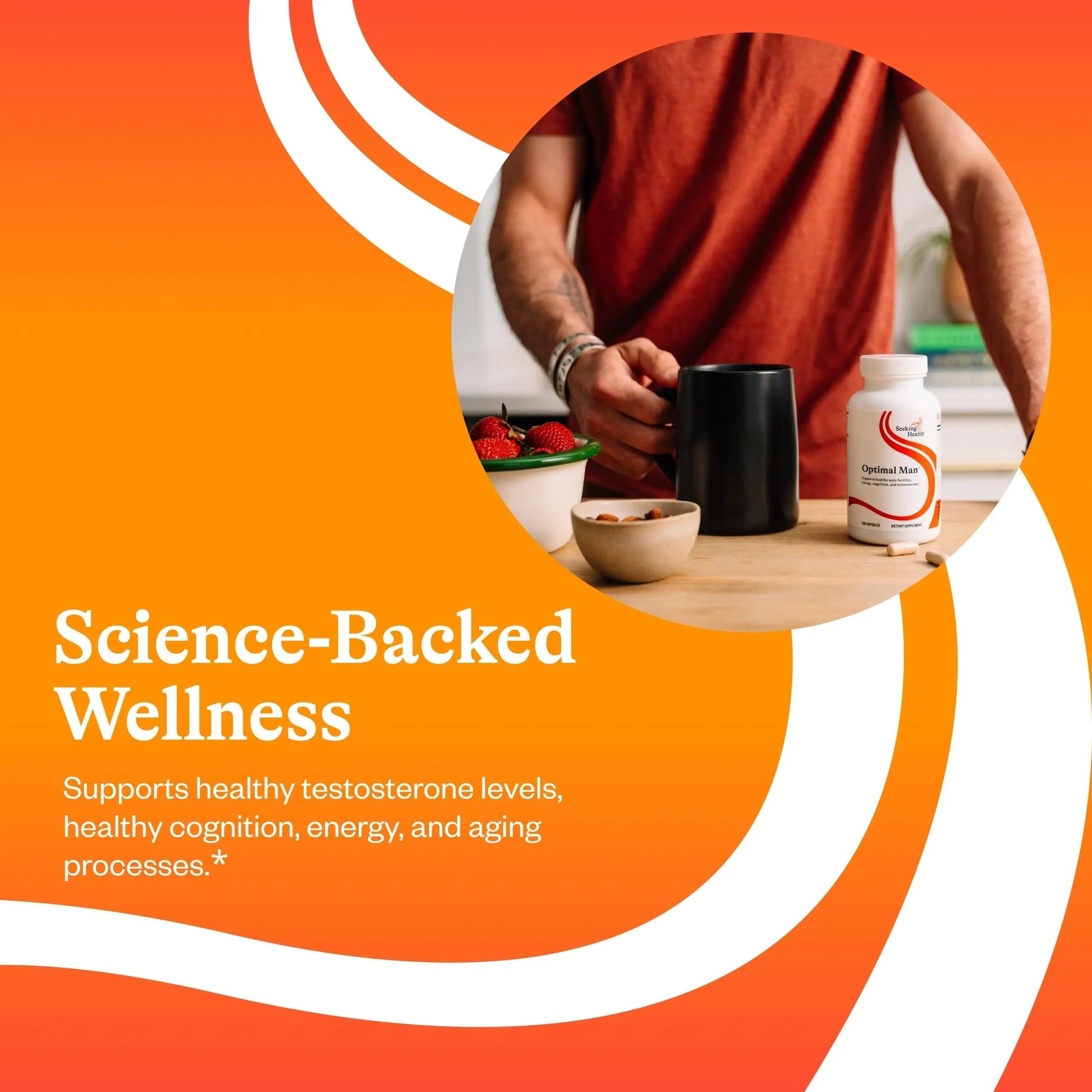 Seeking Health Optimal Man - Multivitamin Supplement with Zinc, Active Folate, & Alpha-Lipoic Acid - Multivitamin Supports Energy & Brain Health - Support Healthy Aging Seeking Health uk supplements