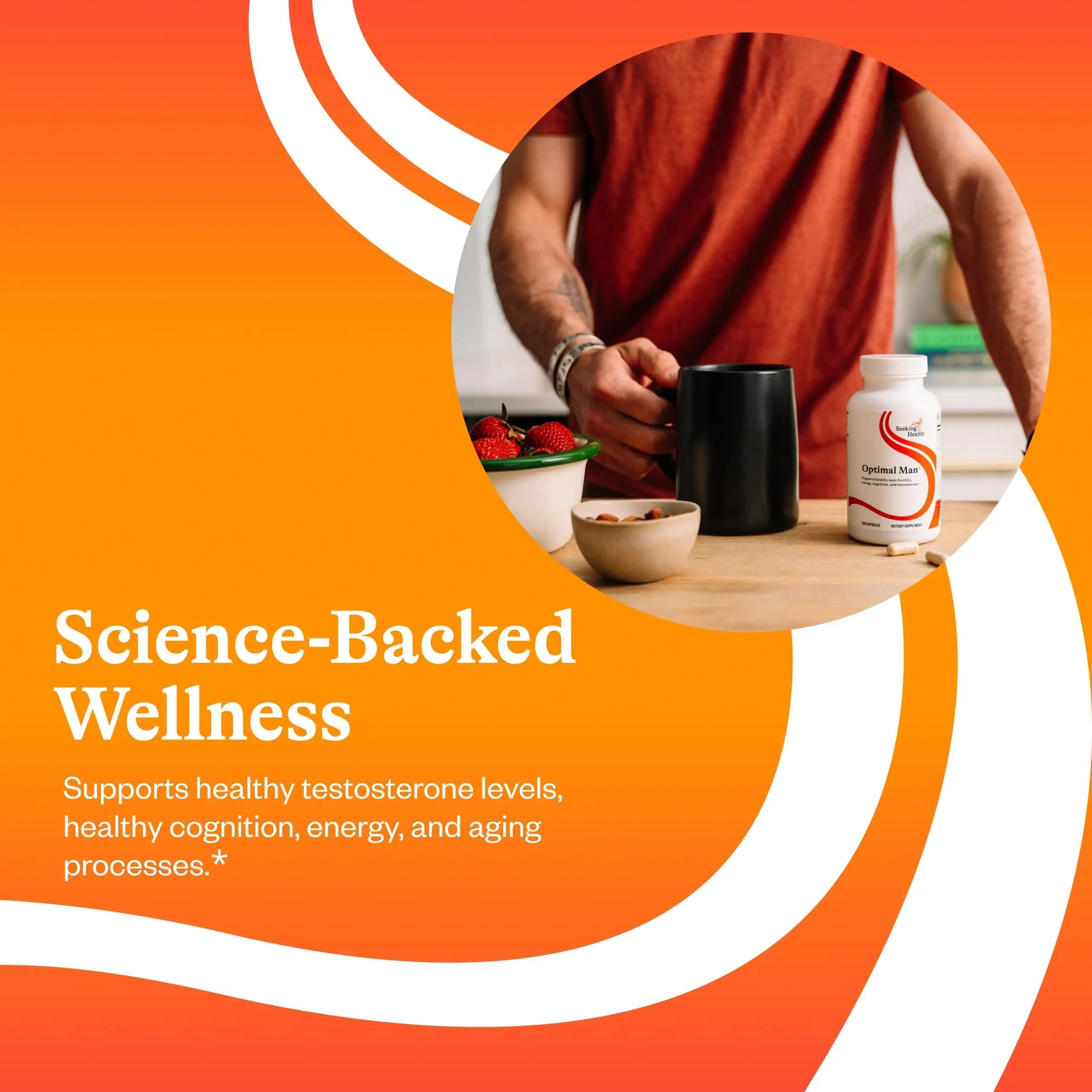 Seeking Health Optimal Man - Multivitamin Supplement with Zinc, Active Folate, & Alpha-Lipoic Acid - Multivitamin Supports Energy & Brain Health - Support Healthy Aging Seeking Health uk supplements
