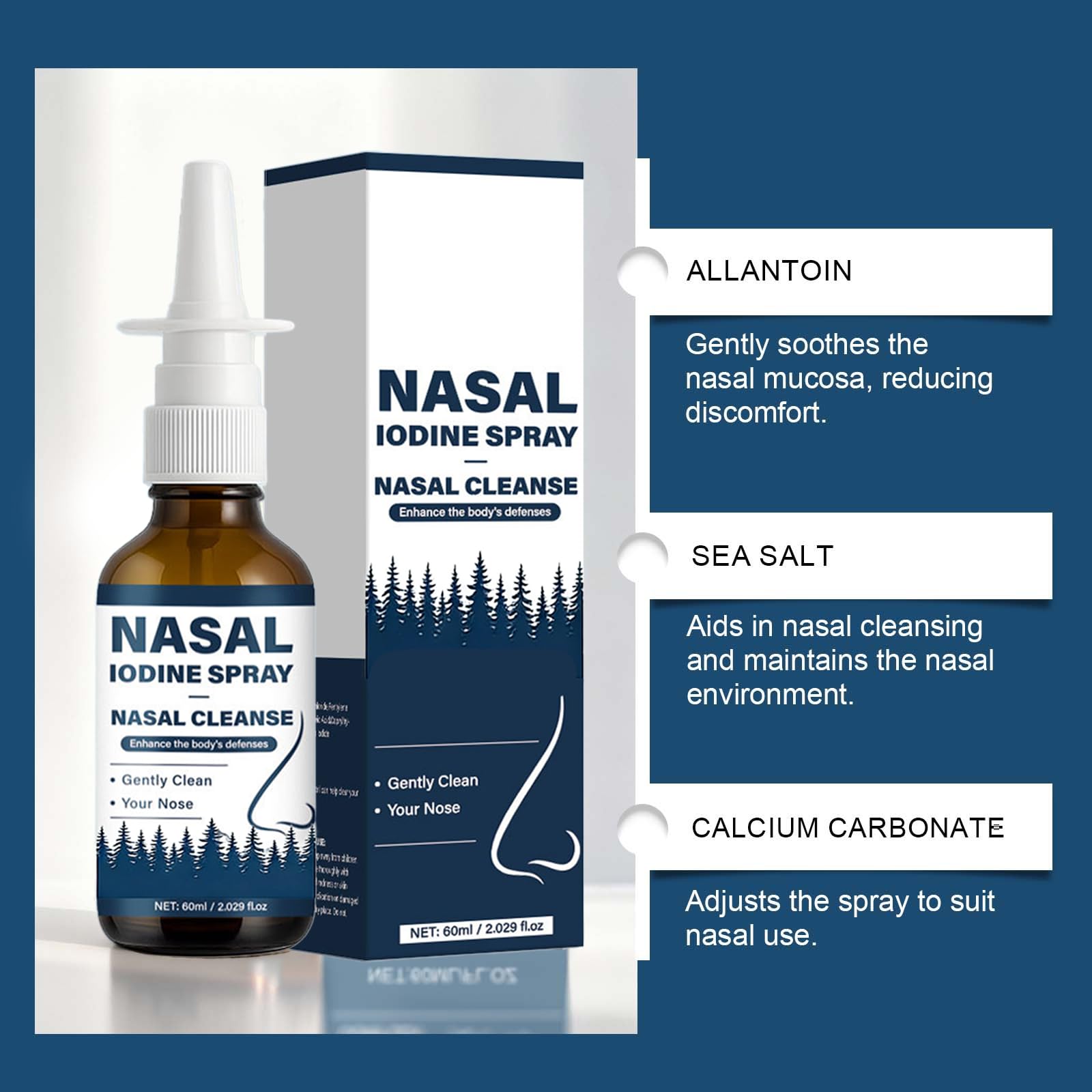 VIPUDA Nutramd Iodine Nasal Spray, Cleanses & Refreshes Your Nasal Passages, Iodine & Fulvic Acid Blend, 100% Natural Mineral Formula – 60 ml/2.029 fl.oz (1pc) VIPUDA uk supplements