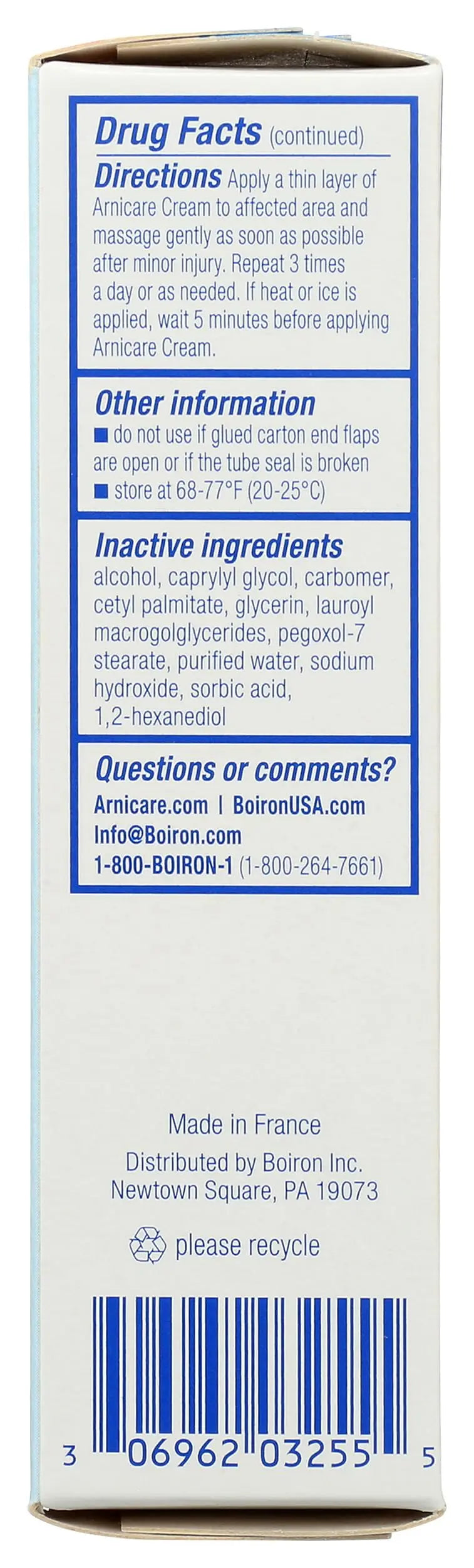 Boiron Arnicare Cream, Homeopathic Medicine for Pain Relief, 1.3 Ounce (Pack of 1) Boiron uk supplements