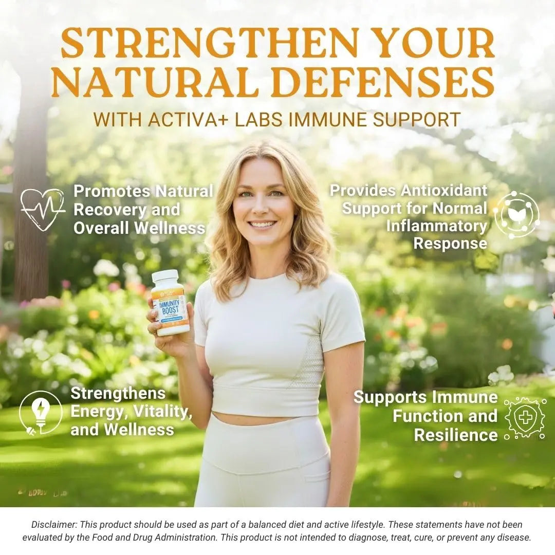 Activa+ Labs Immunity Boost Immune Support Supplement with Vitamin C, Vitamin E, Selenium & Herbal Antioxidant Complex | Activa Labs uk supplements