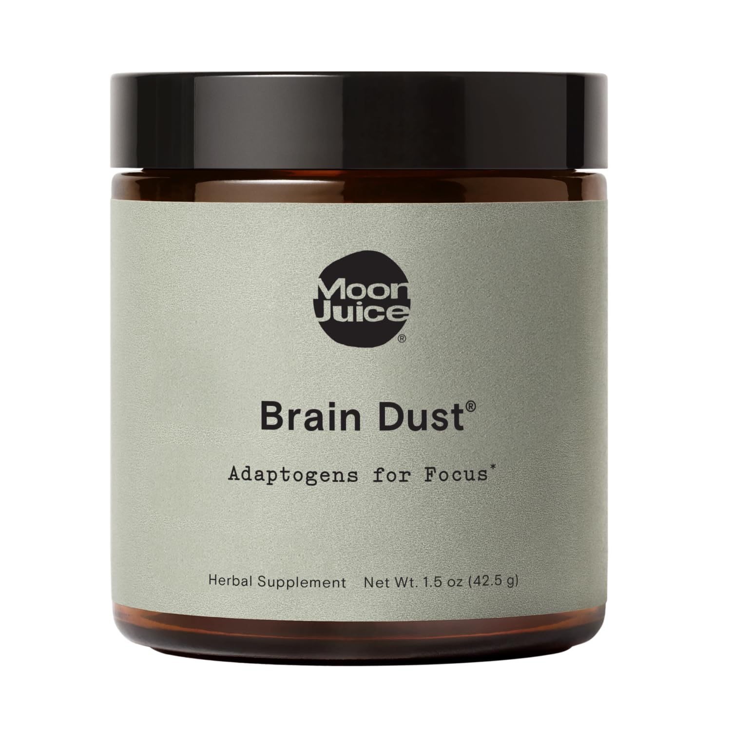 Moon Juice Brain Dust - Adaptogenic Mushroom Supplement for Memory & Focus - Lion’s Mane, Ginkgo Biloba & Ashwagandha - Caffeine-Free, Vegan Brain Supplement - 1.5 oz Moon Juice uk supplements