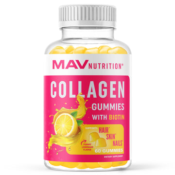 Collagen Gummies for Women | 200mg Hydrolyzed Collagen + 2500mcg Biotin, with Vitamin C, E & Zinc MAV NUTRITION uk supplements