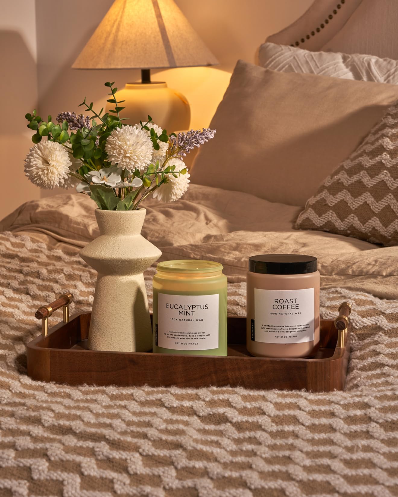 M&SENSE Eucalyptus Mint Candles for Home Scented, 19.4oz 110 Hours Burn Soy Aromatherapy M&SENSE uk supplements