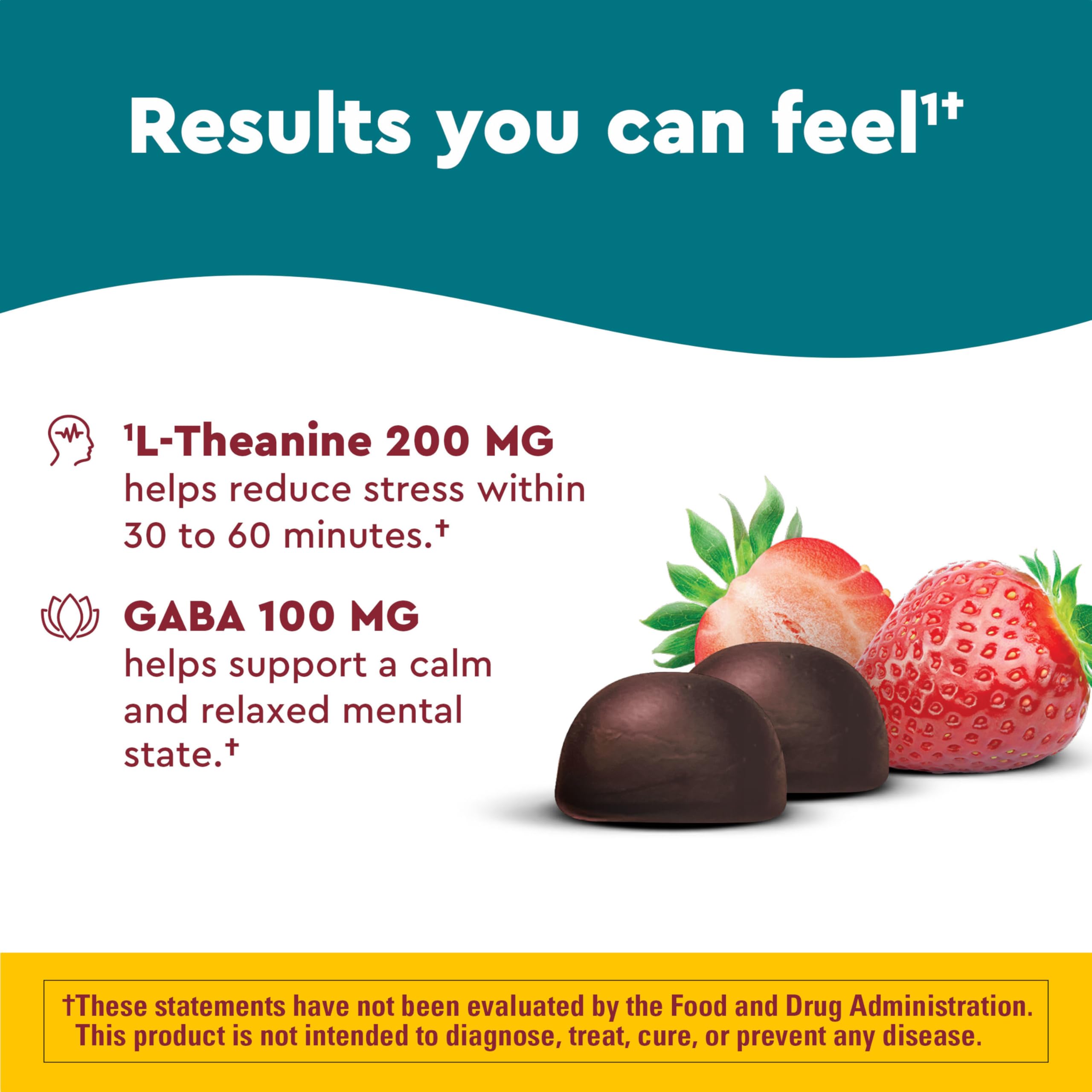 Nature Made Wellblends Stress Relief Gummies, L theanine 200mg to Help Reduce Stress, with GABA 100mg, Same Day Stress Support, 40 Strawberry Flavor Gummies Nature Made uk supplements