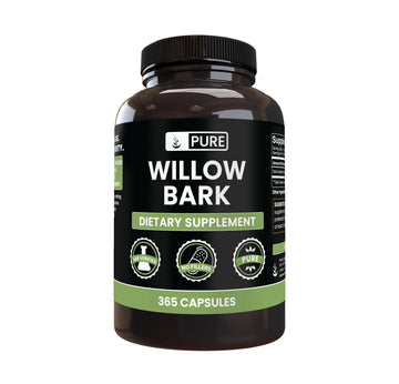 PURE ORIGINAL INGREDIENTS Willow Bark Extract (365 Capsules) No Magnesium Or Rice Fillers, Always Pure, Lab Verified PURE ORIGINAL INGREDIENTS uk supplements