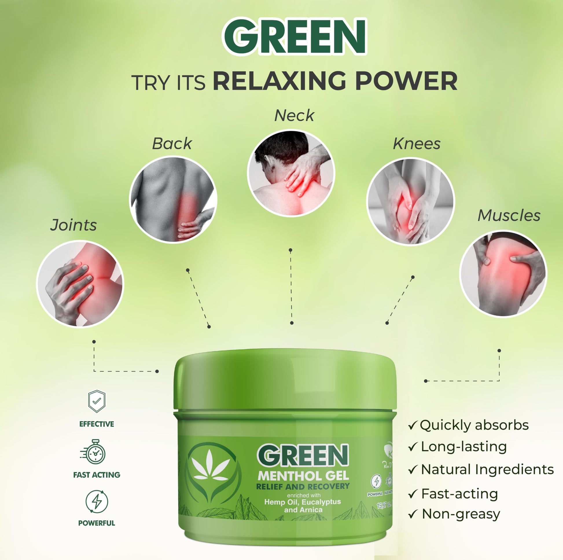 Ross D’Elen Green Menthol Gel Small - 3 Pack (3) ROSS D'ELEN uk supplements