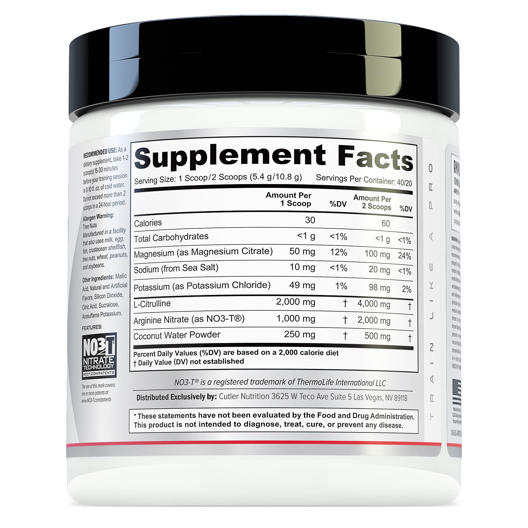 Cutler Nutrition Amplify Pump Pre Workout Caffeine Free Nitric Oxide Booster containing Arginine and Citrulline Pre-Workout for Maximum Pumps Flavor Strawberry Cutler Nutrition uk supplements