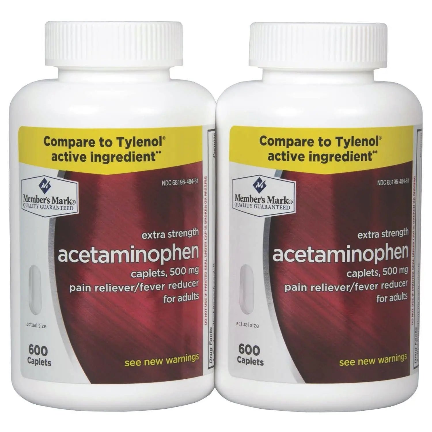 Members Mark Acetaminophen, 1200 Caplets, Pain Reliever, 500 mg MEMBER´S MARK uk supplements