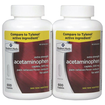 Members Mark Acetaminophen, 1200 Caplets, Pain Reliever, 500 mg MEMBER´S MARK uk supplements