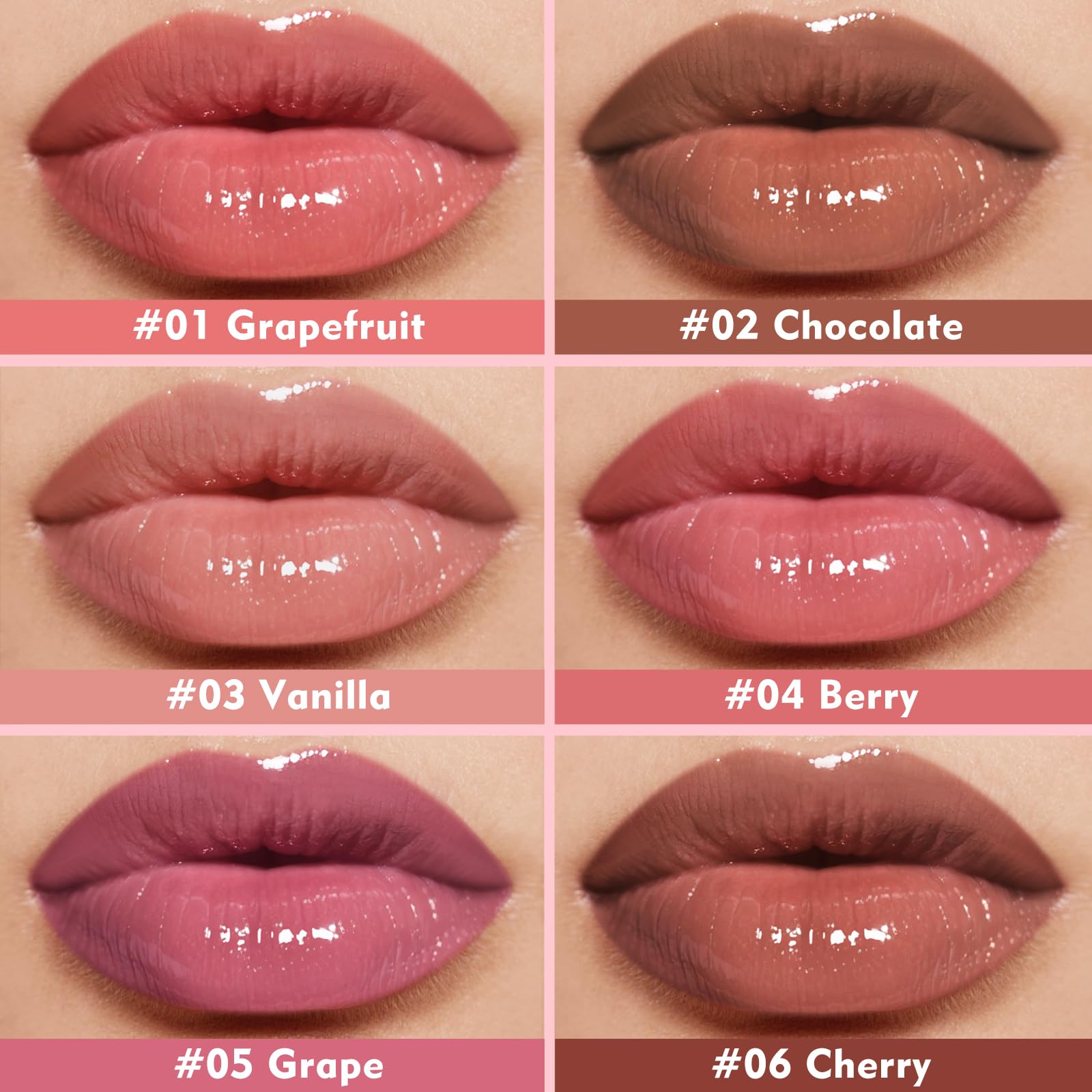 KIMUSE 6 Pcs Tinted Lip Butter Hydration Balm Set, 6 Flavored Shades Hydrating Plumping Gloss with Hyaluronic Acid & Vitamin E, Sheer Tint, Non-Sticky | Vegan Lip Care Makeup for Dry Lips & Daily KIMUSE uk supplements