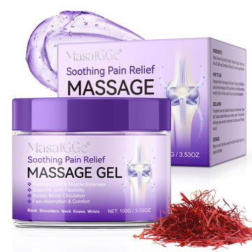 Soothing Massage Gel - Joint Massage Purple Gel, Natural Ingredients & Fast-Absorbing for Soothing Joint, Shoulder, Knee, Back & Muscle Stiffness GTZSXNP uk supplements
