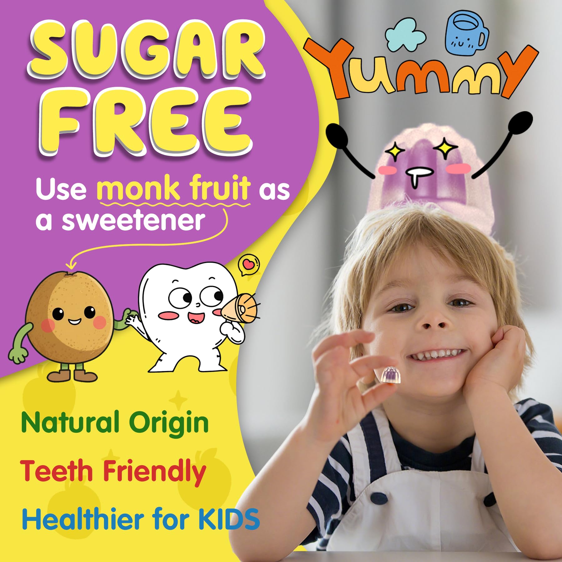 Kids Focus Gummies - Brain Supplements with Vegan Omega 3 DHA, Phosphatidylserine, L-Theanine, L-Tyrosine, Methylated B6 & B12 for Kids & Teen Support Attention, Memory, Nootropic, Sugar Free 60cts NEVISS uk supplements