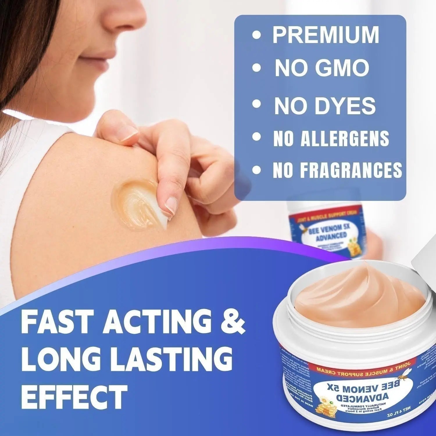 JOYFULART Zealand Bee Venom Serum Gel, Professional for Joint, Muscle, Bone Cream, 24h Fast Release, Soothing Powerful for Back, Neck, Hand, Foot, Knee, Muscle, Shoulder, Hip, Nerve JOYFULART uk supplements
