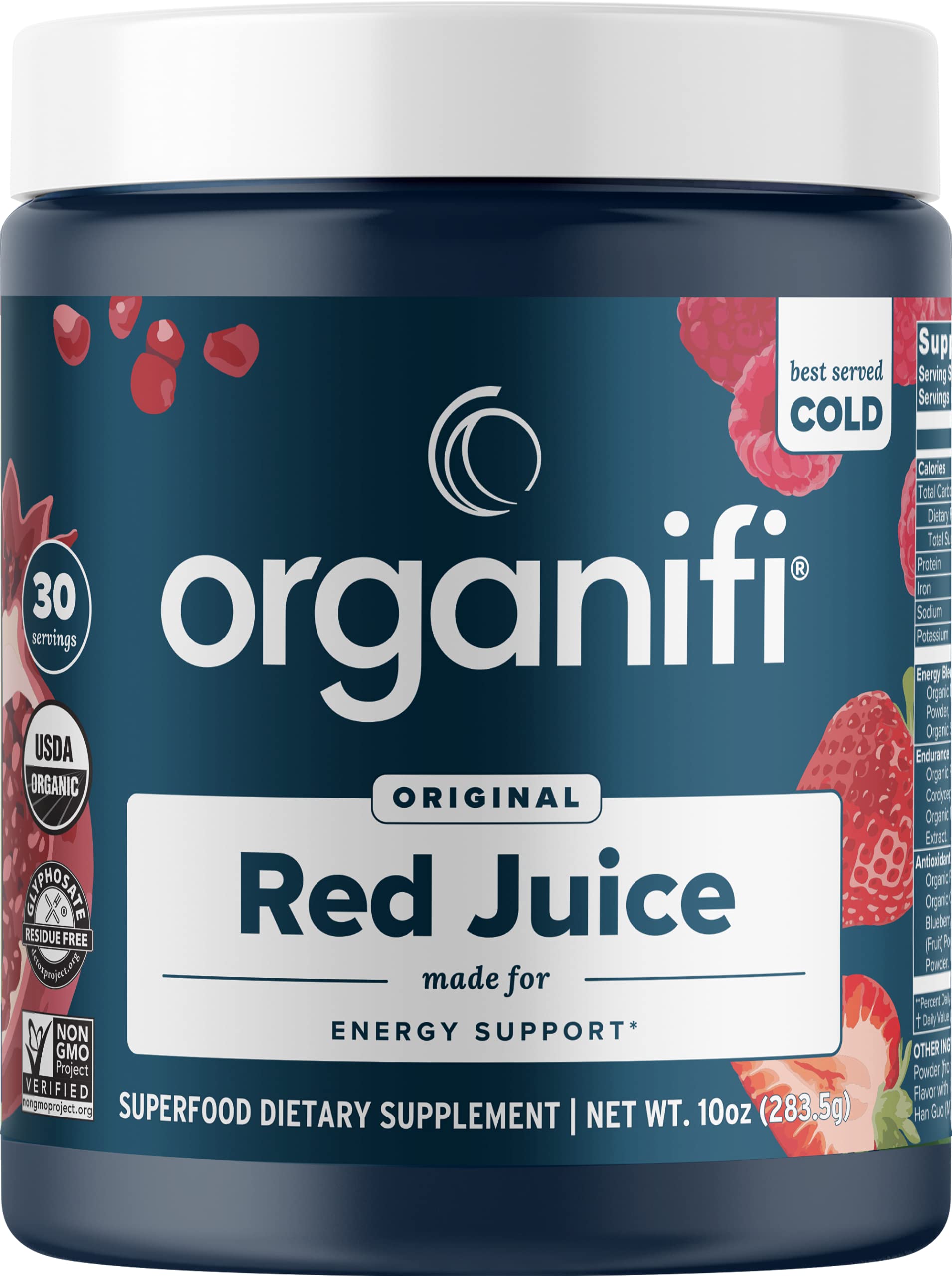 Organifi Red Juice - Natural Superfood Energy Boost - High in Antioxidants - Sweet-Berry Organifi uk supplements